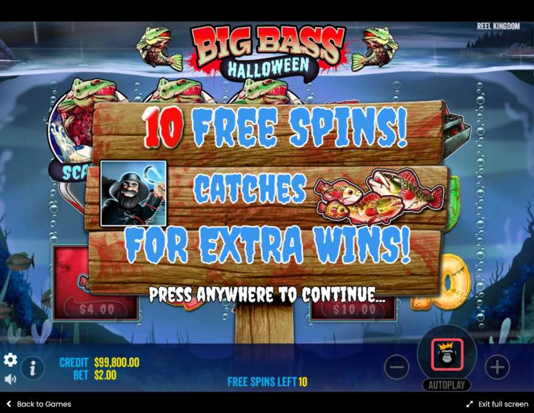 Big Bass Halloween Free Spins