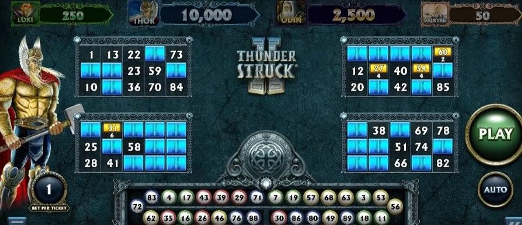 Thunderstruck Bingo