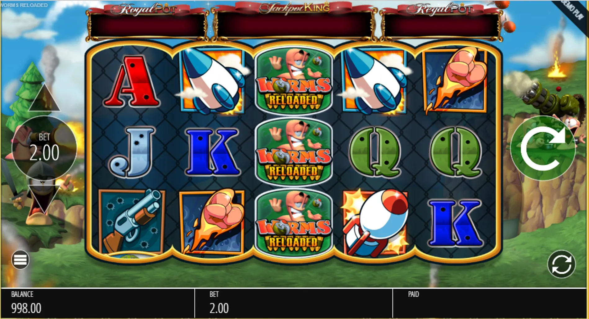 Worms Reloaded Slot Theme