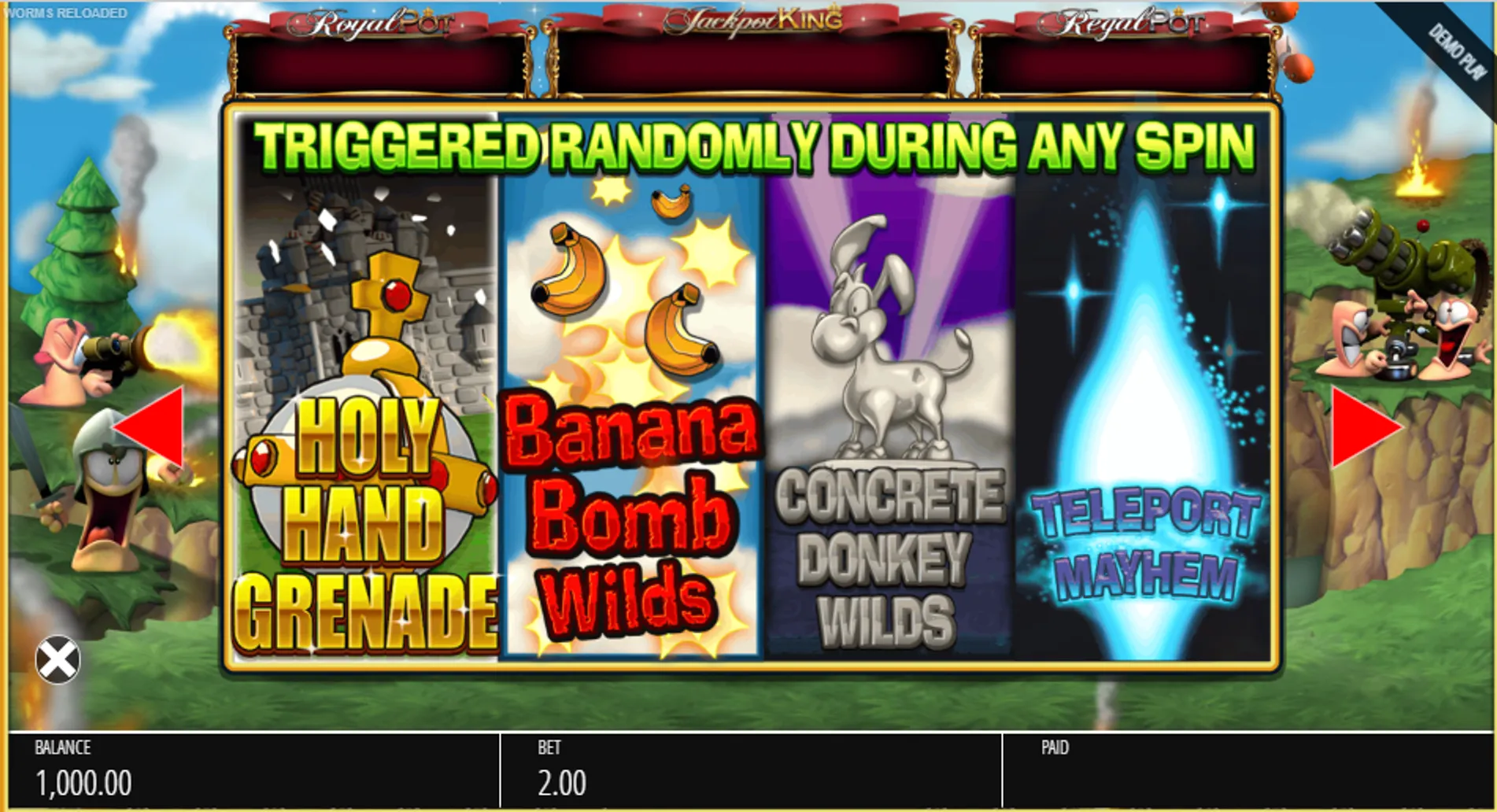 Worms Reloaded Slot bonus