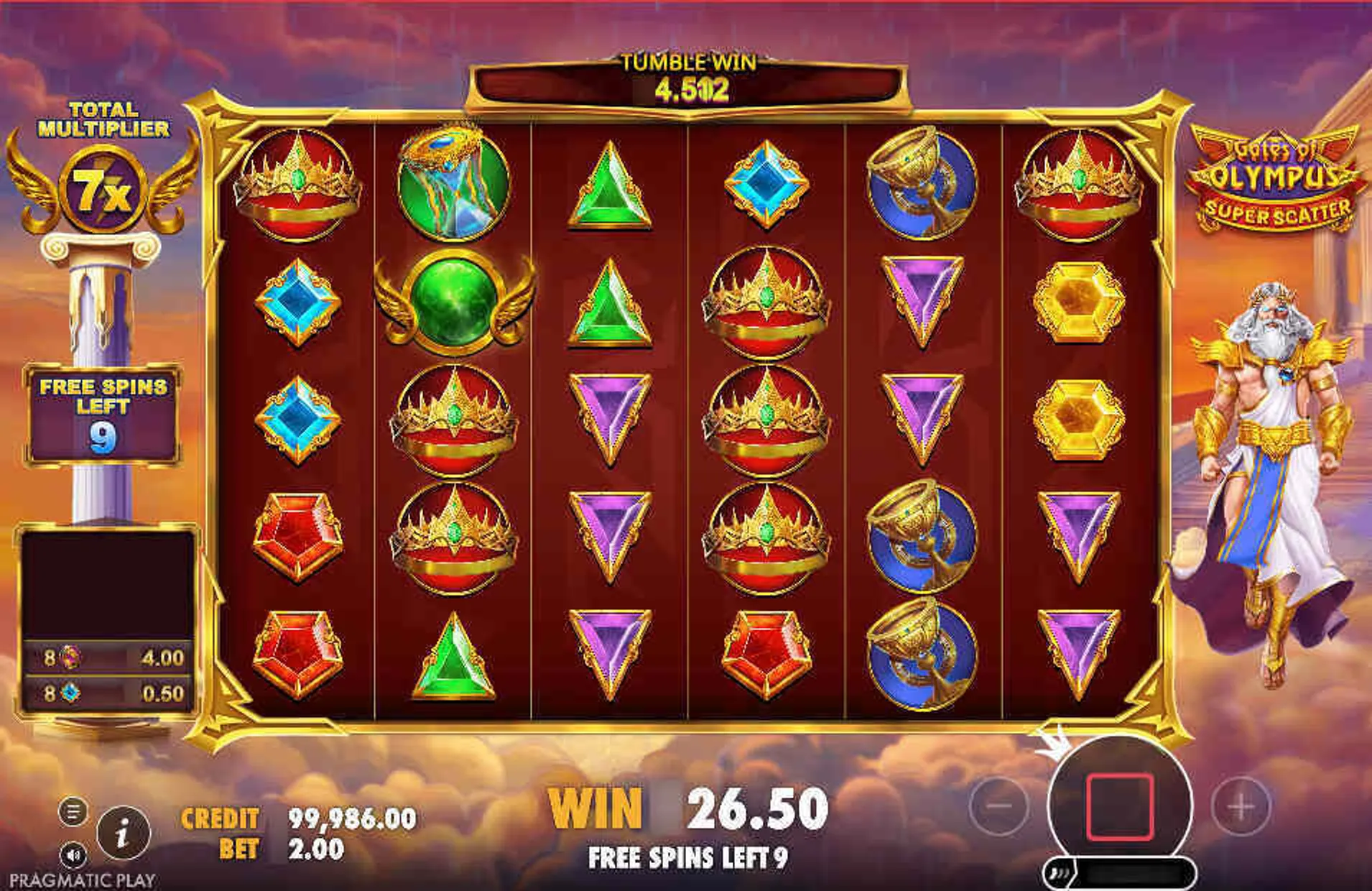 Theme and story of the Gates of Olympus Super Scatter slot