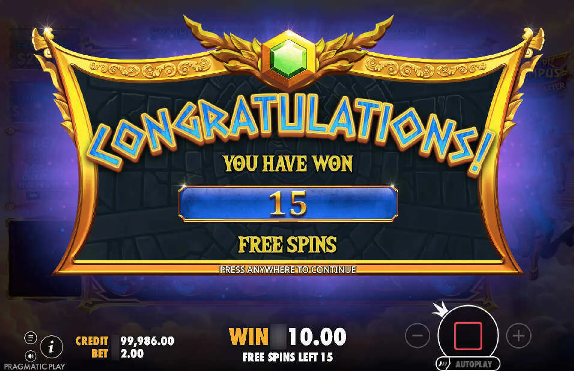 Gates of Olympus Super Scatter free spins