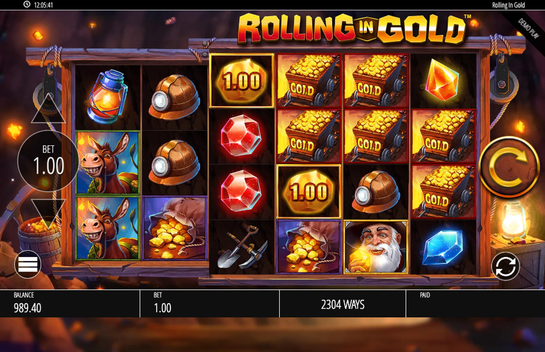 Rolling in Gold Slot Graphics