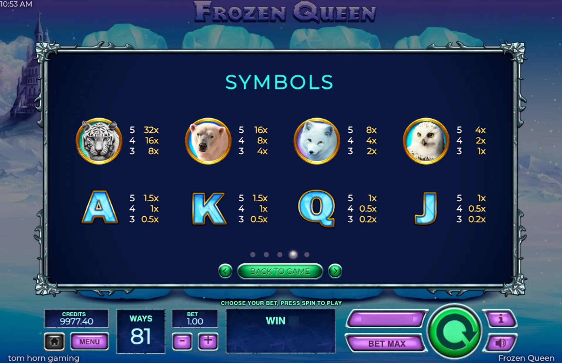 Frozen Queen Slot Theme