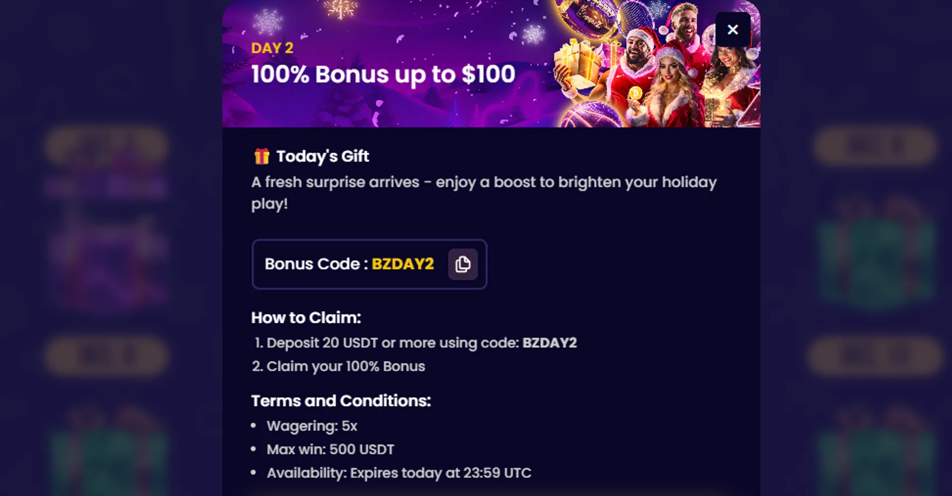 Biggerz Xmas calendar promo code