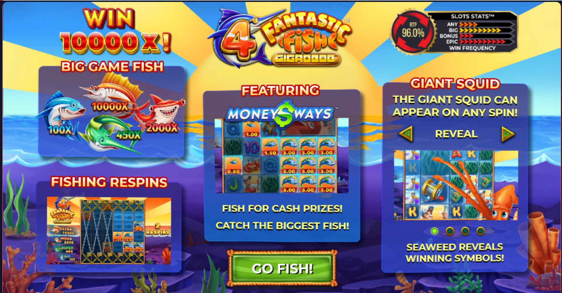 4 Fantastic Fish Gigablox bonus features