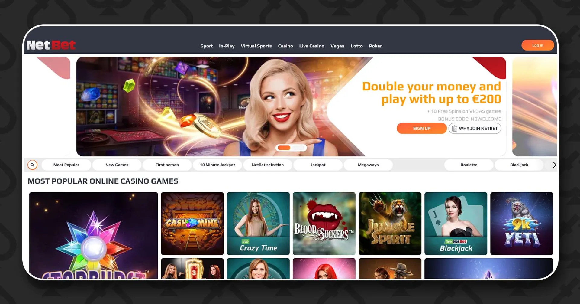 Netbet GamCare - Screenshot