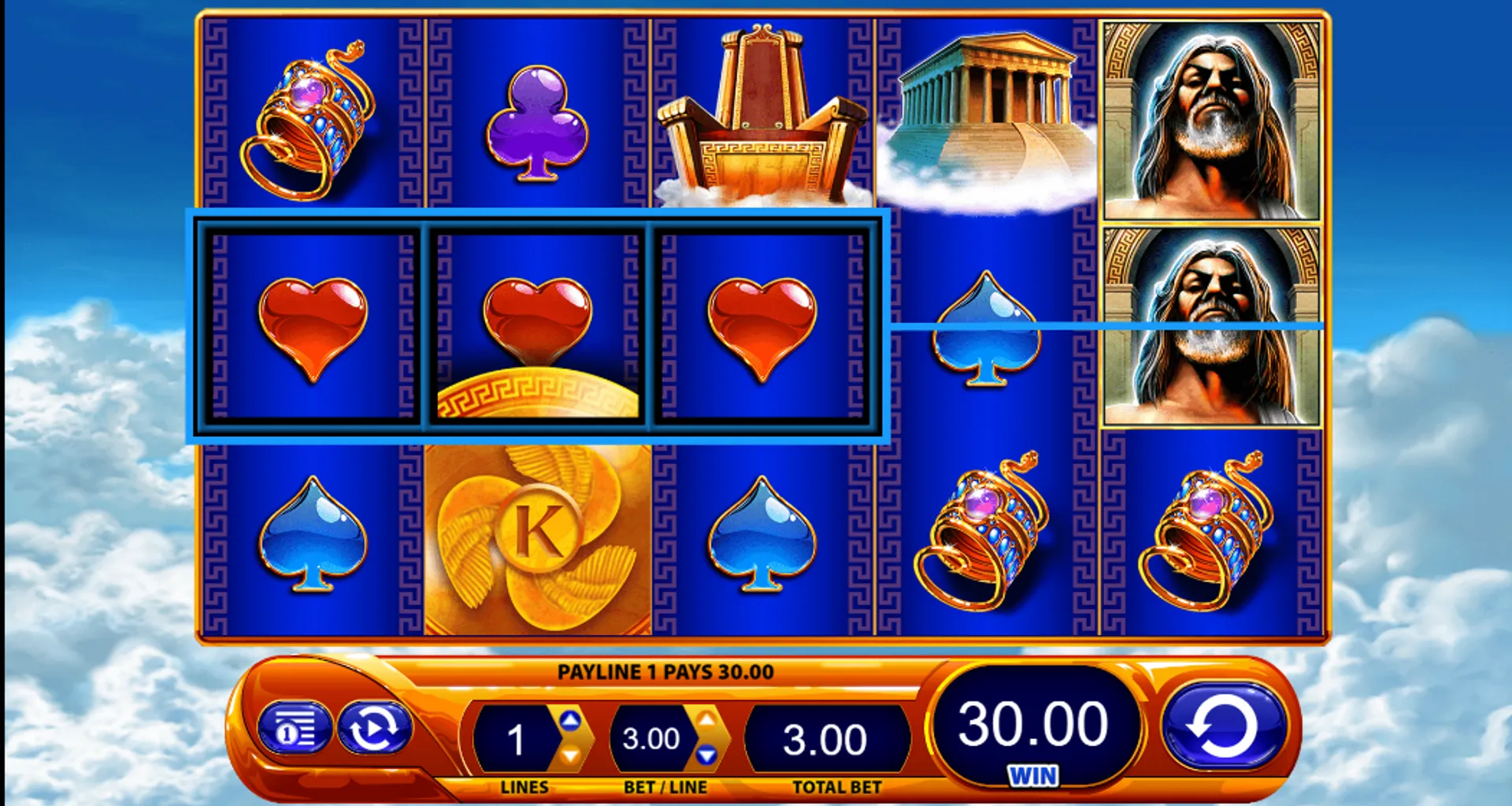 Kronos slot reels