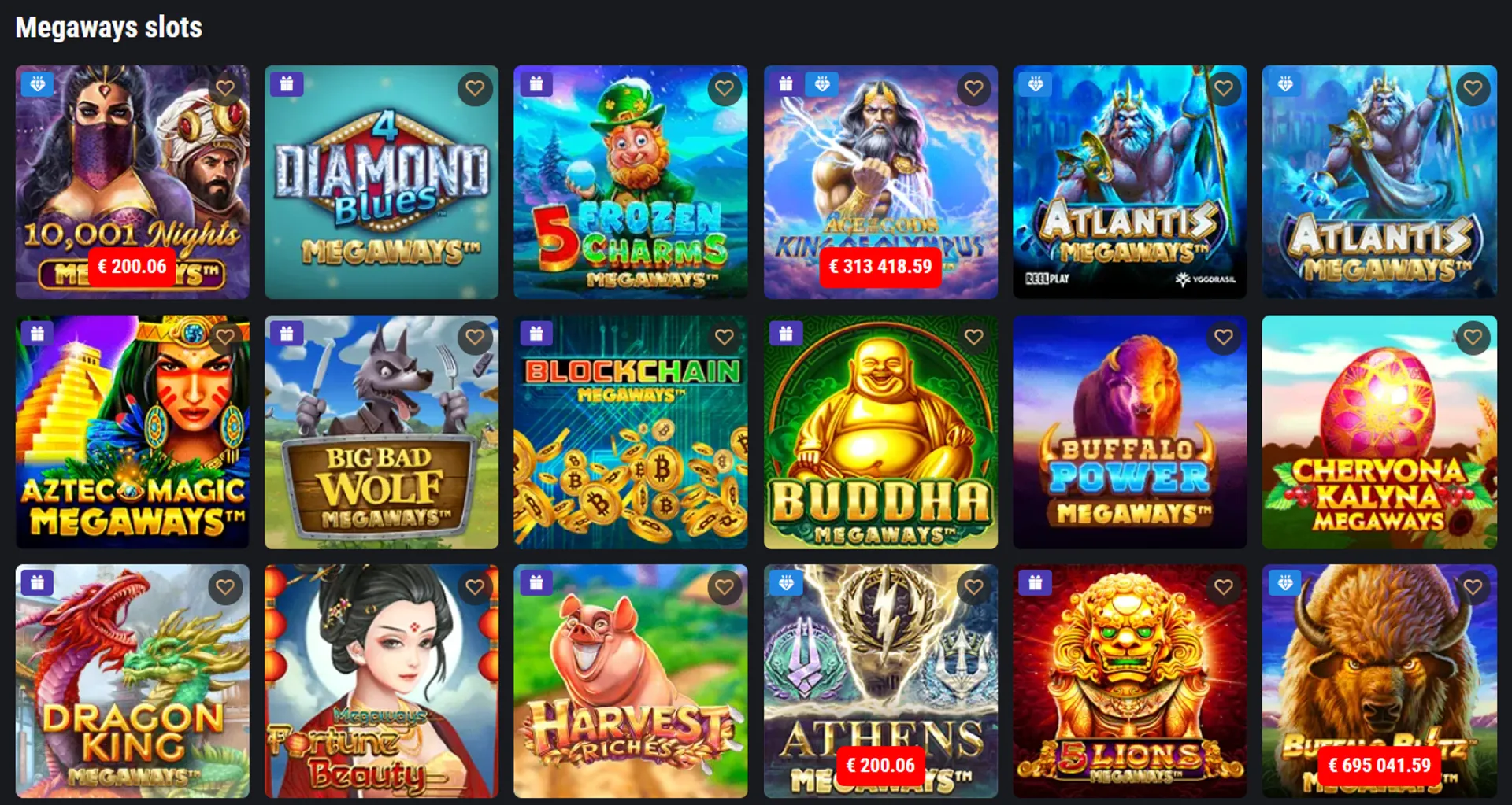 Popular Megaways slots