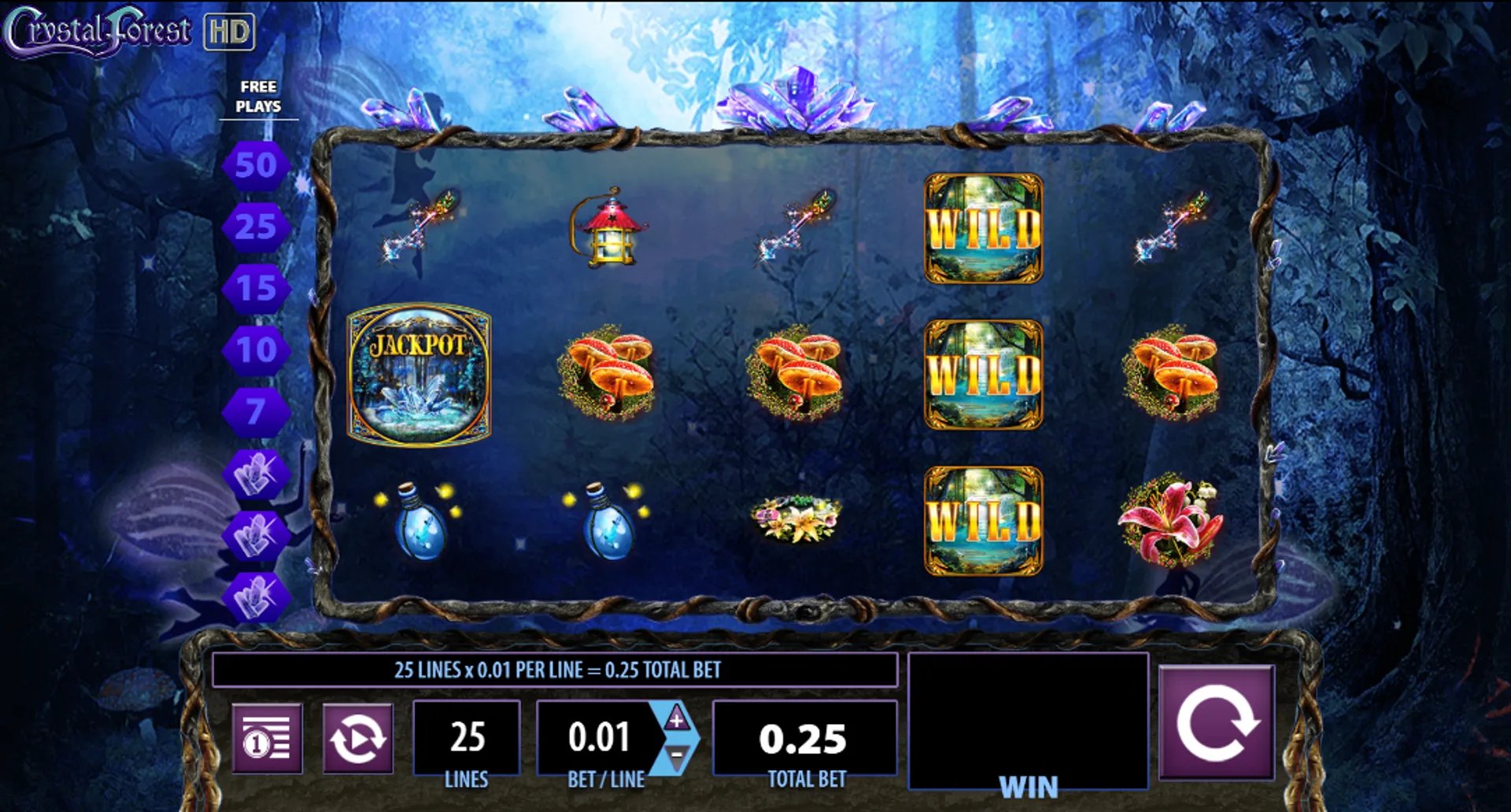 Crystal Forest slot gameplay