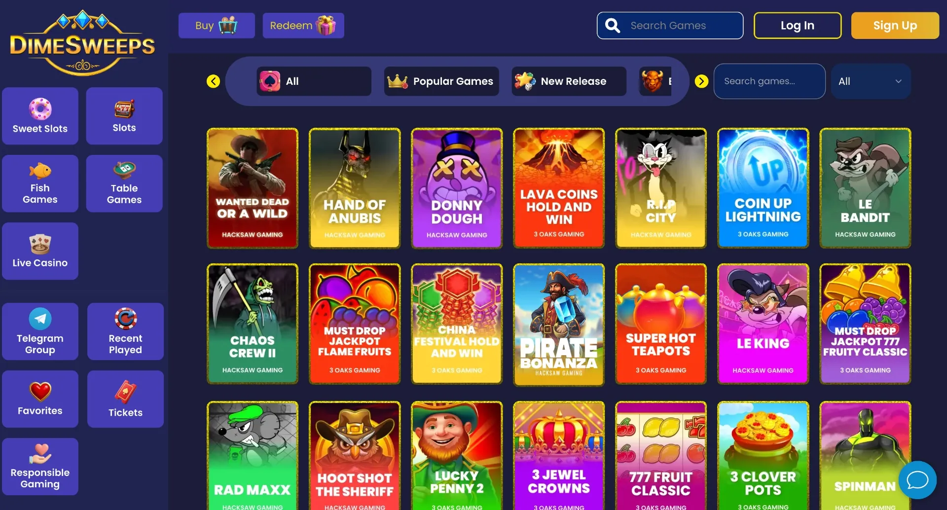 DimeSweeps Online Slots