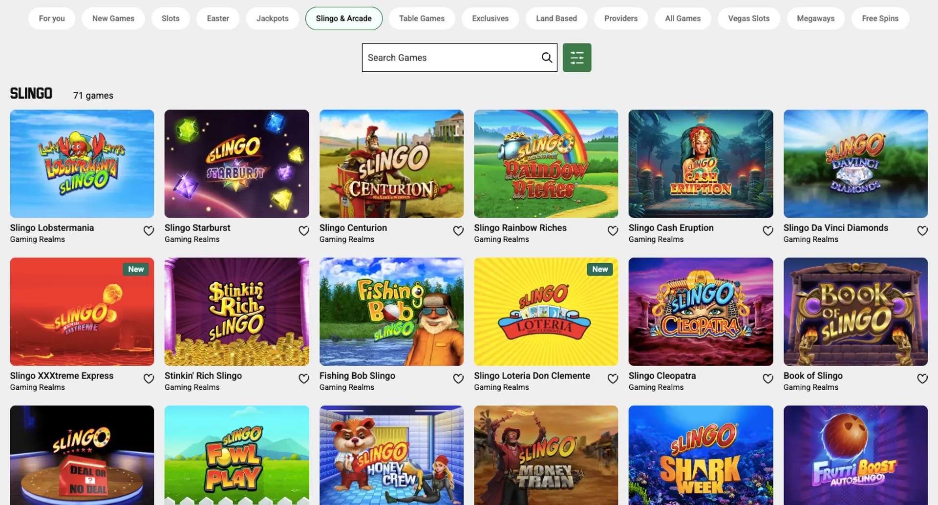 Unibet Casino exclusive games