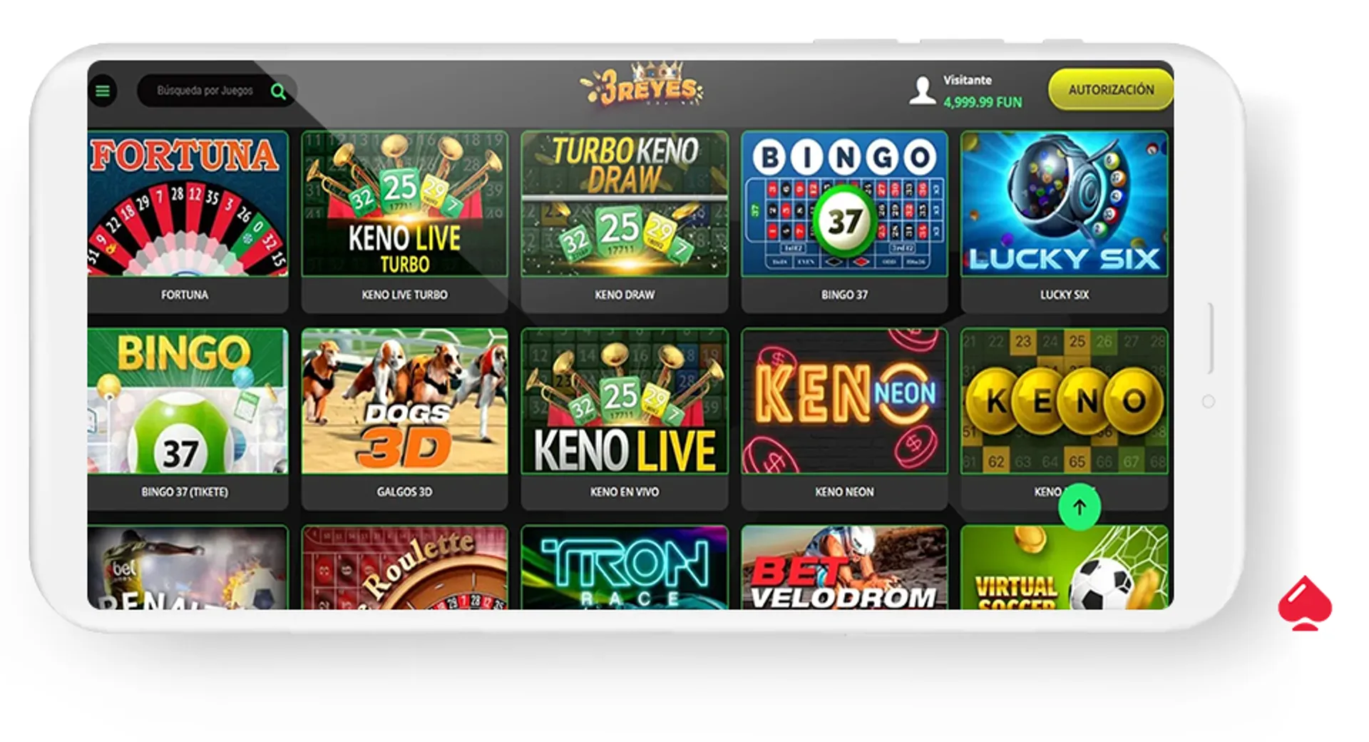 El casino 3 Reyes tiene juegos en vivo