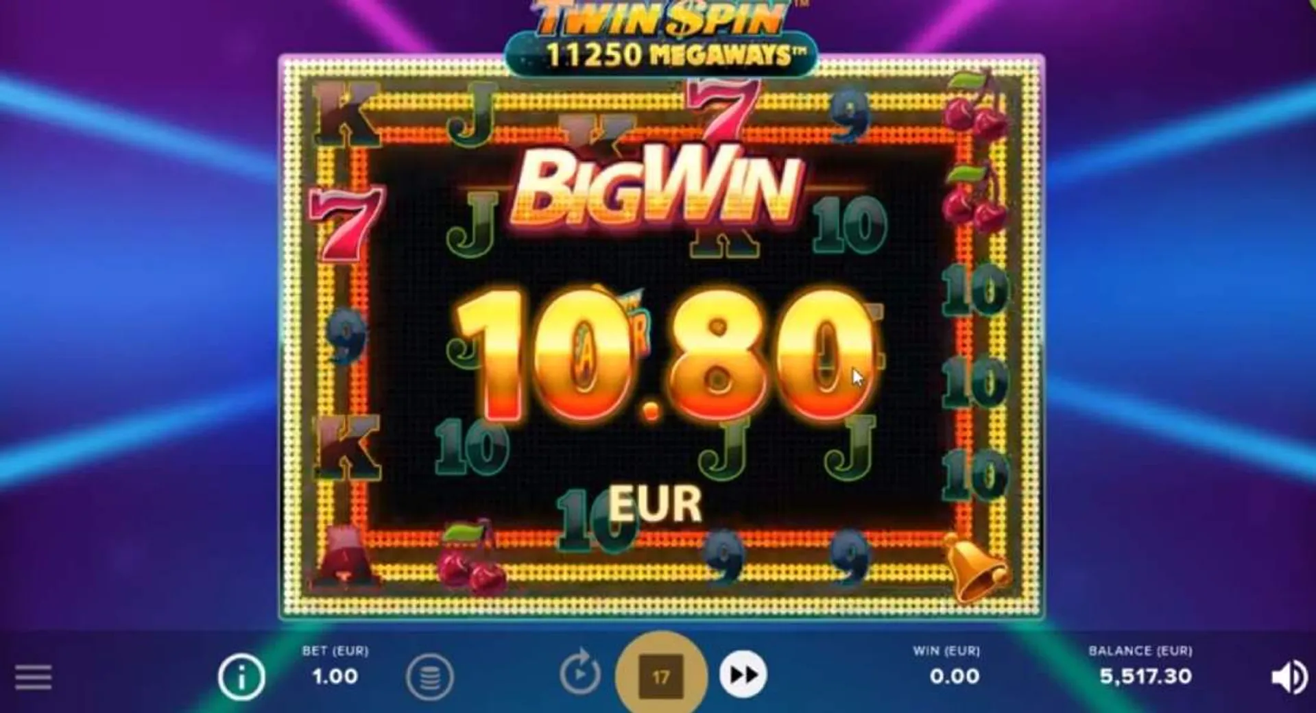 Twin Spin Megaways big win