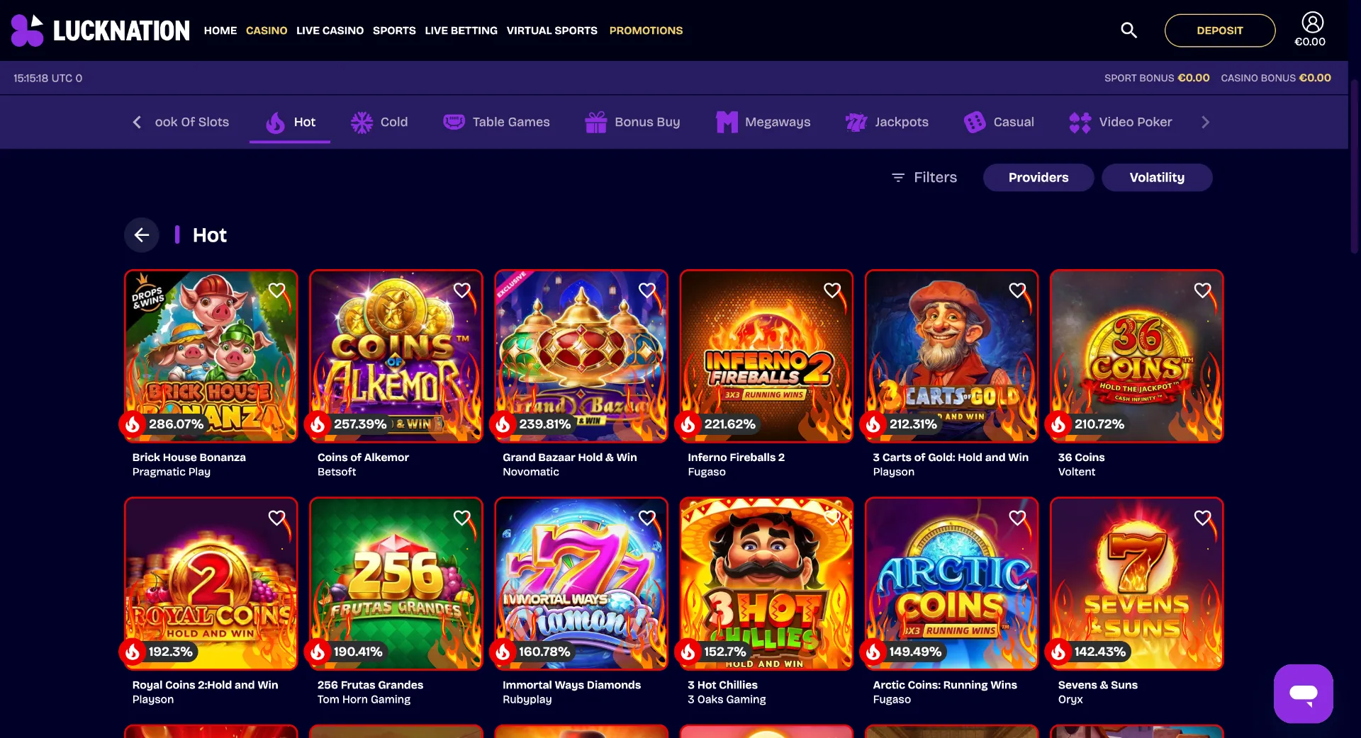LuckNation casino unique features
