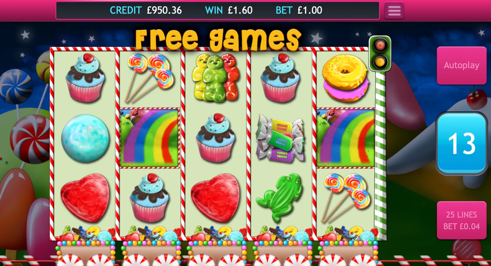 Sugar Train Slot Free Spins