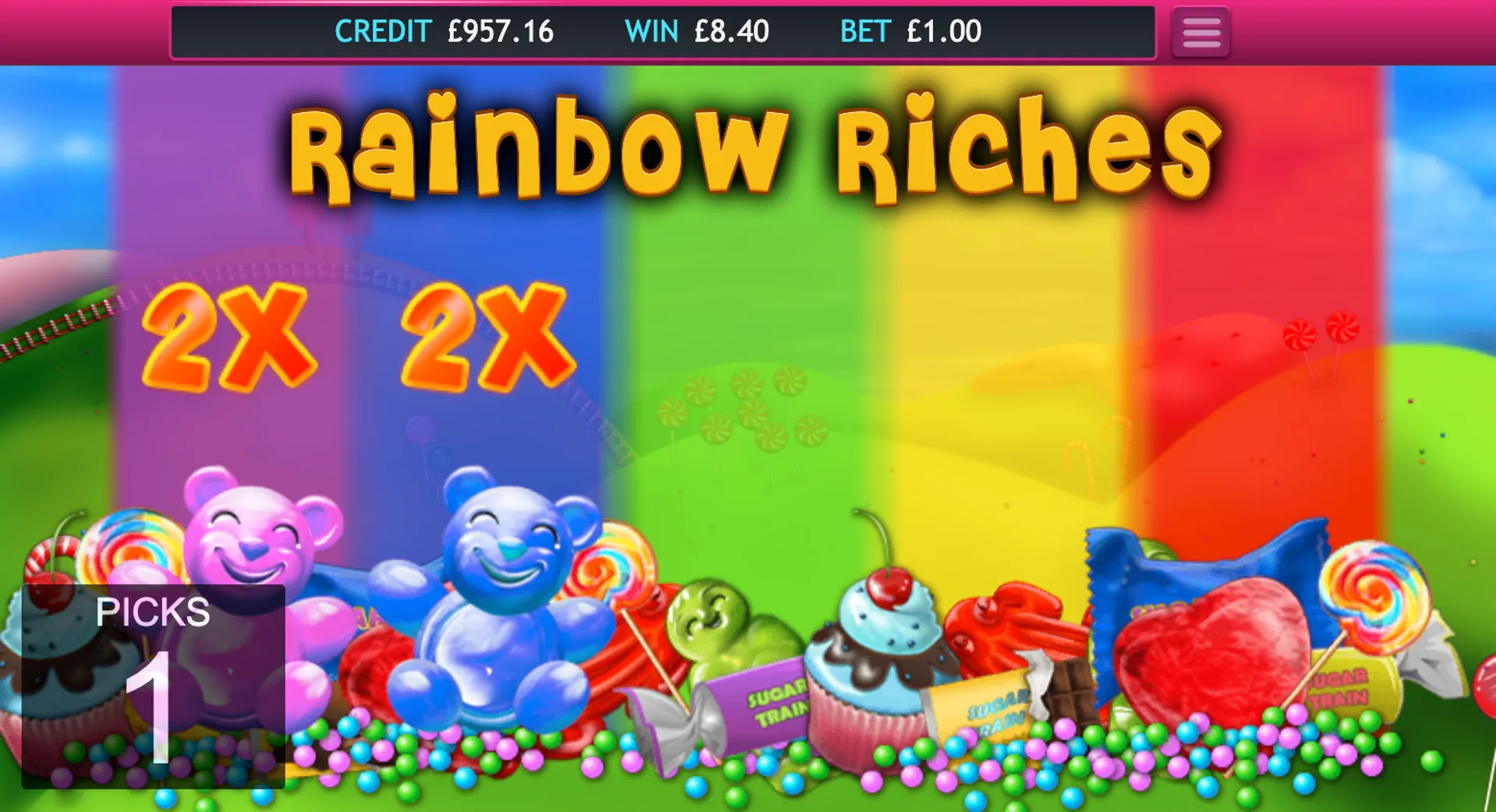 Sugar train Slot Rainbow Pick