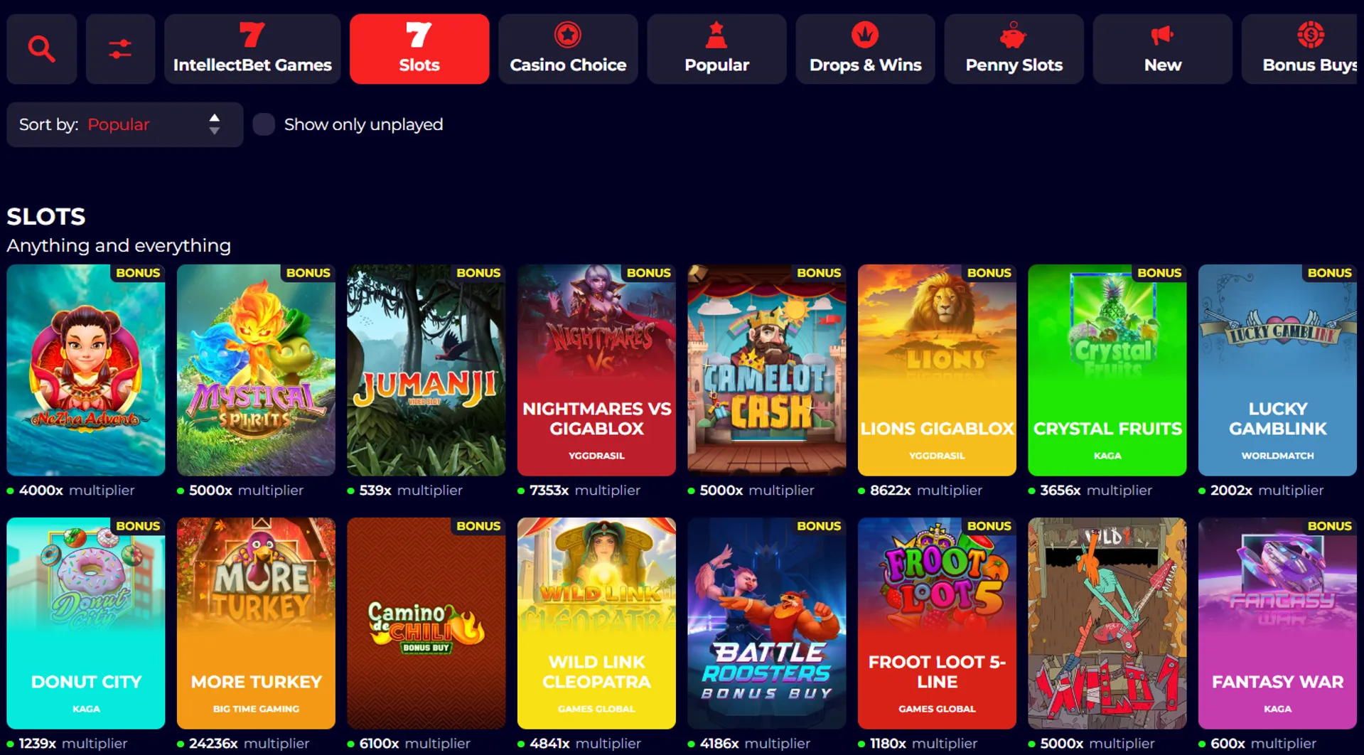 IntellectBet Online Slots