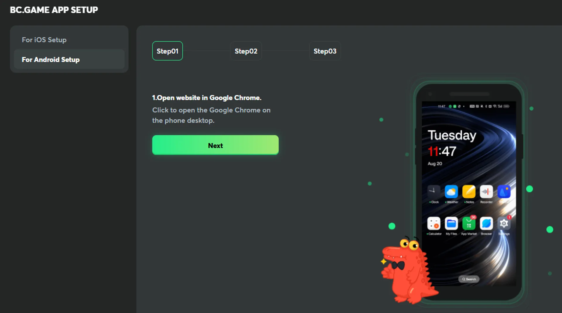 How to save BC.Game to your mobile device