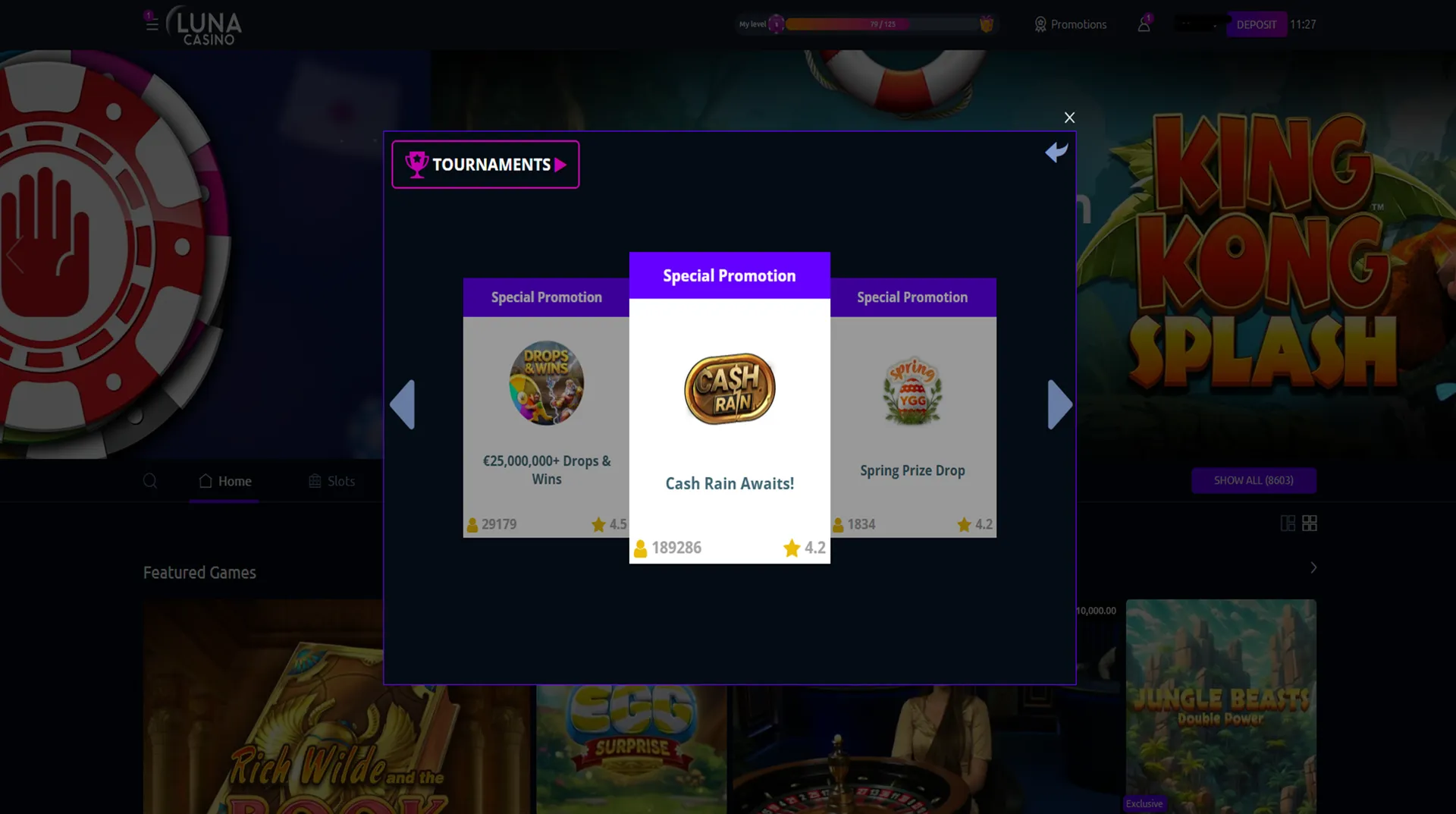 Luna Casino other promotions