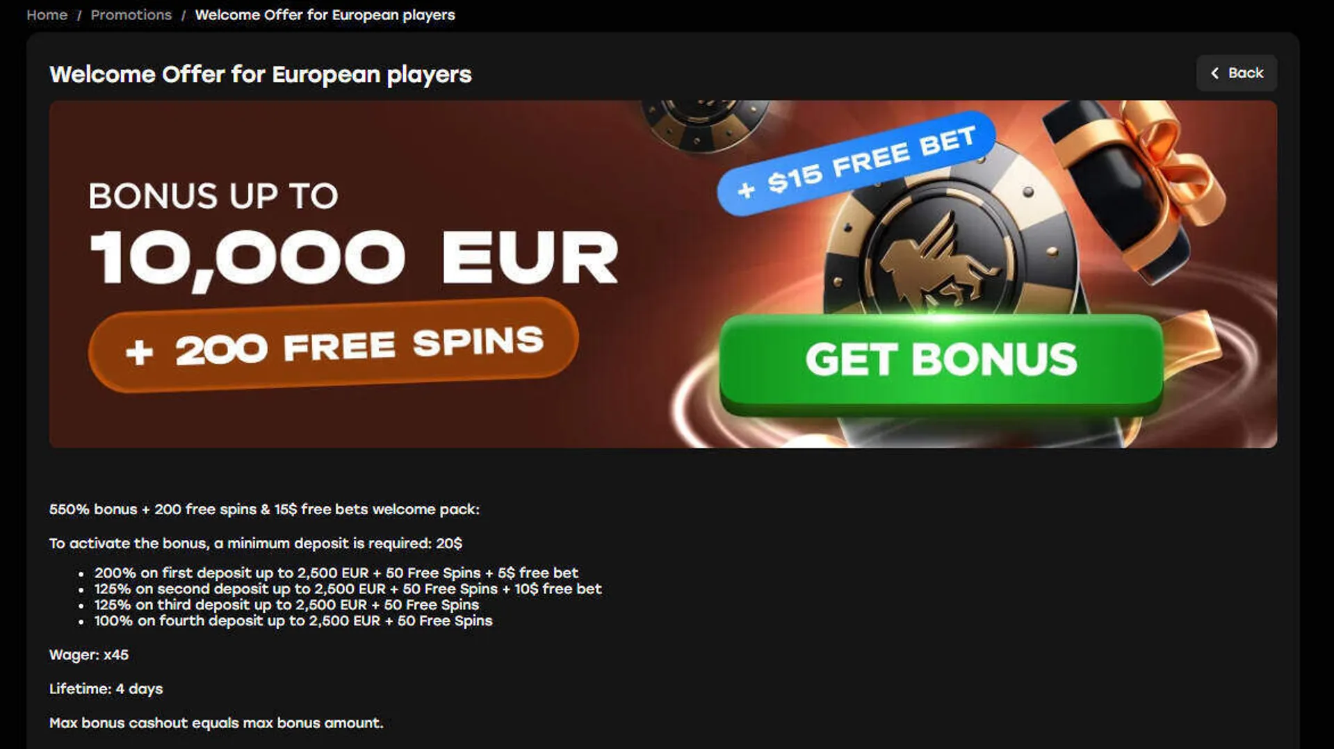 Fairspin casino welcome bonus