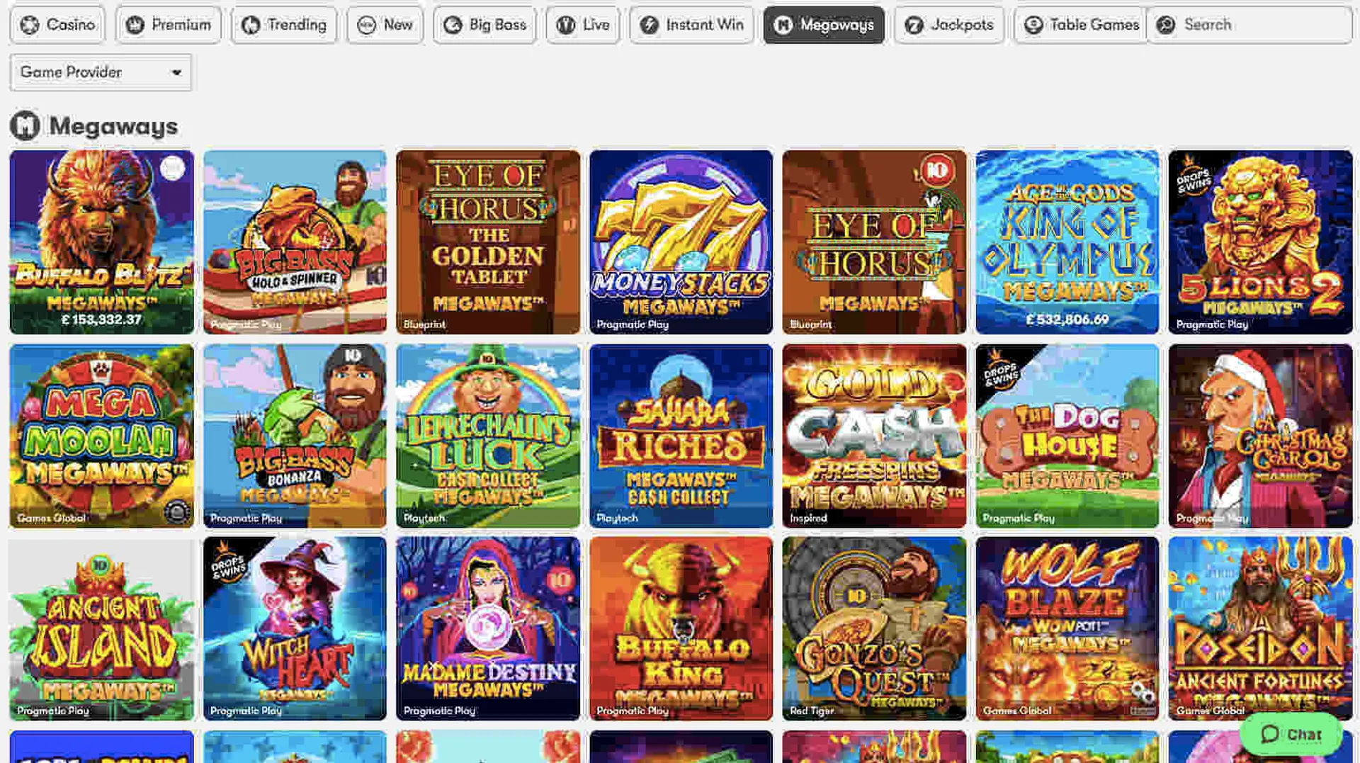 10bet Casino Megaways slots