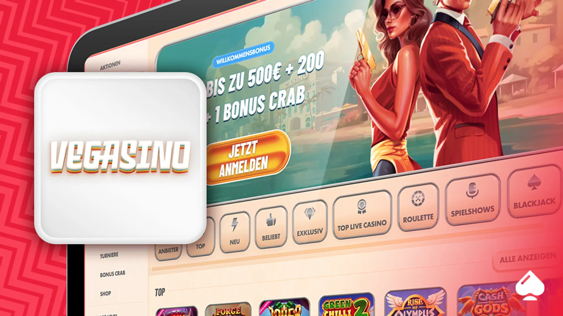 CasinoTopsOnline Vegasino Bonus Crab Willkommensbonus