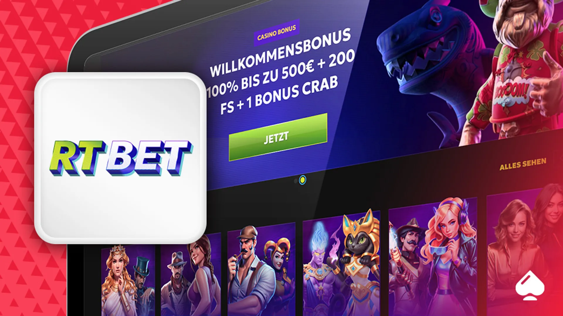 CasinoTopsOnline RTBet Bonus Crab Willkommensbonus