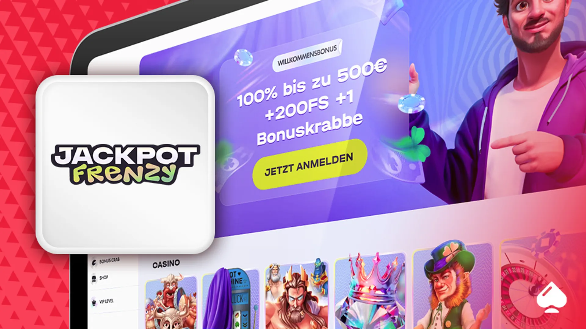 CasinoTopsOnline JackpotFrenzy Bonus Crab Willkommensbonus