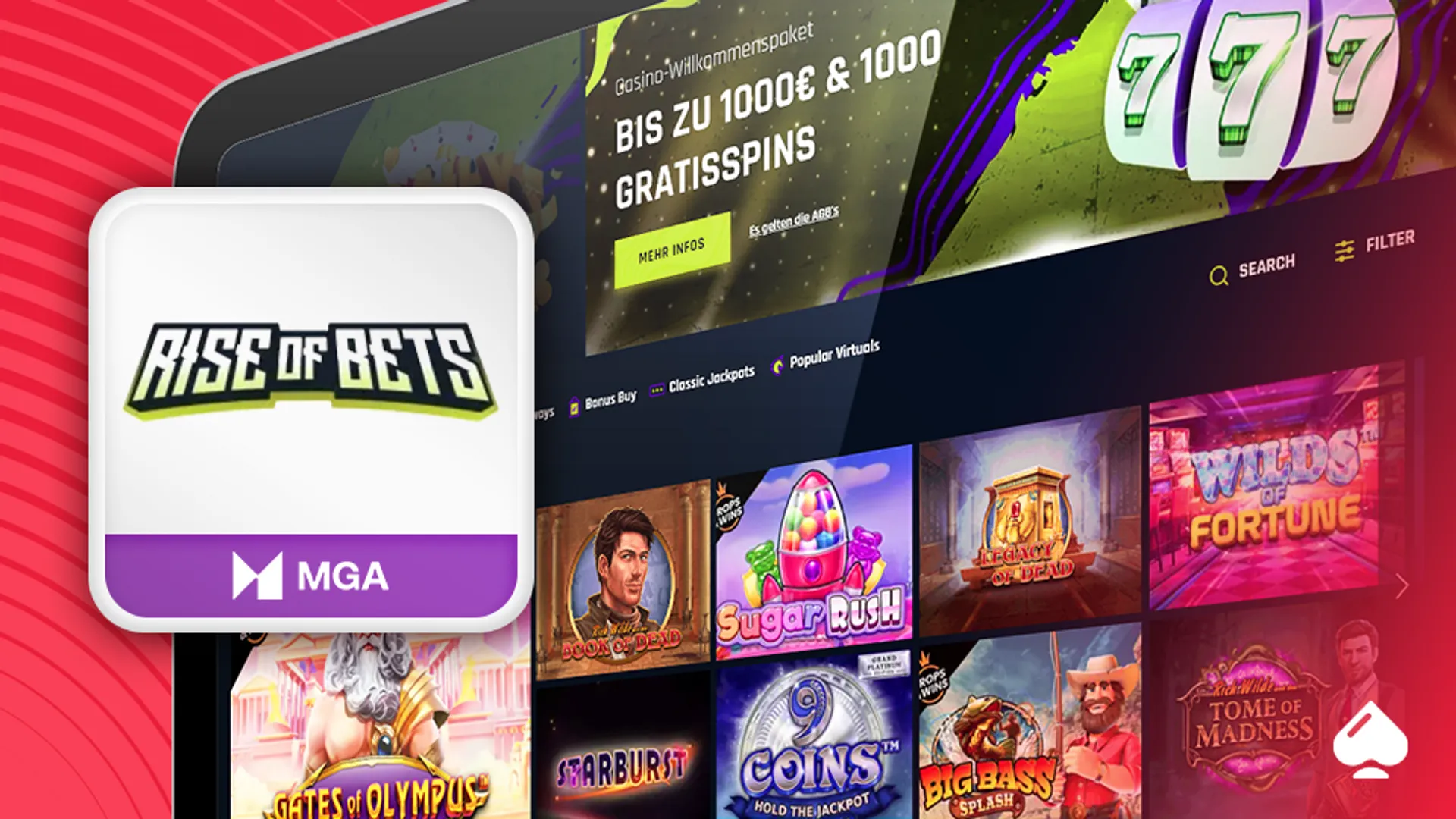 CasinoTopsOnline Rise of Bets MGA