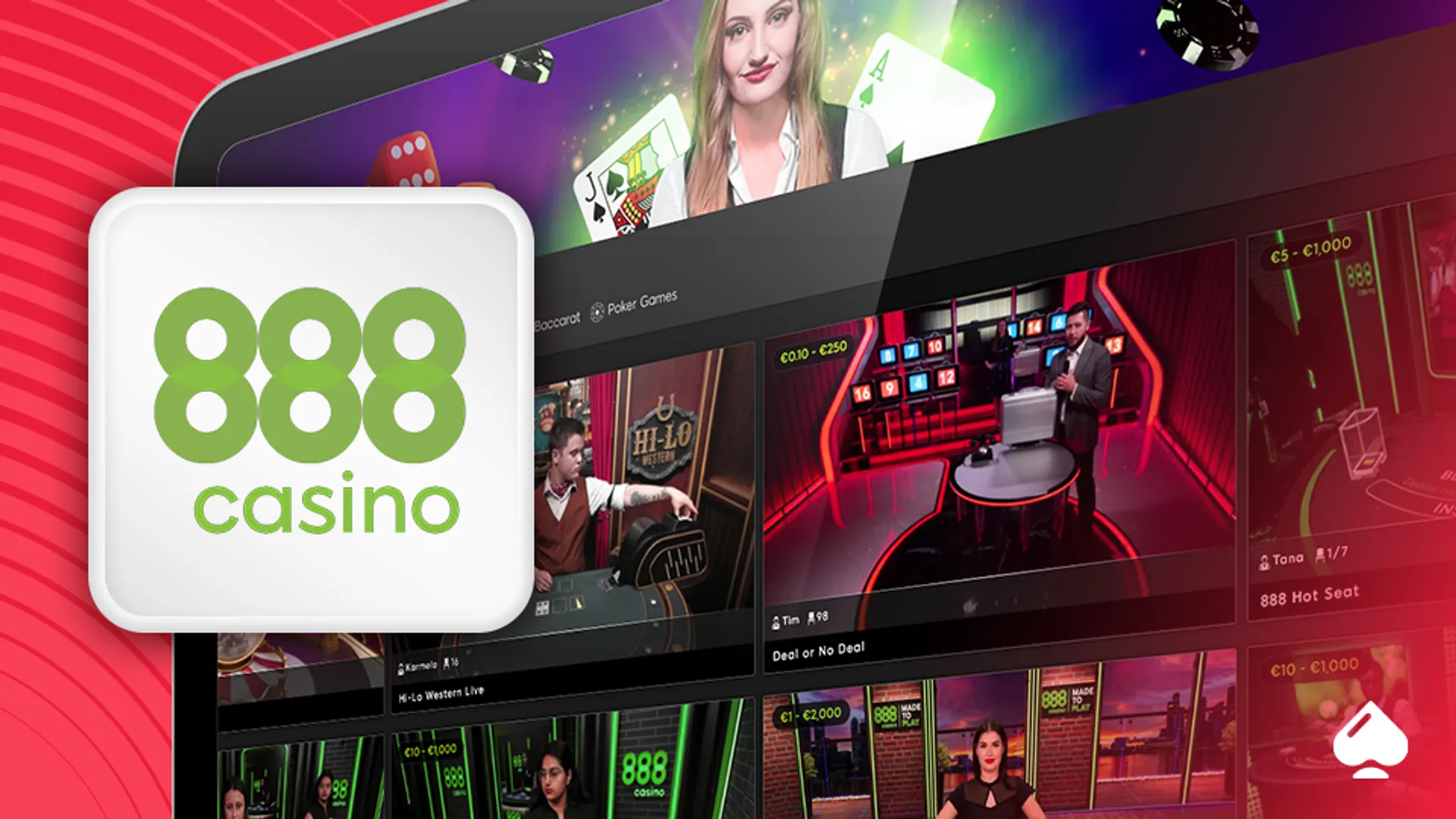 888 Casino best for live casino games