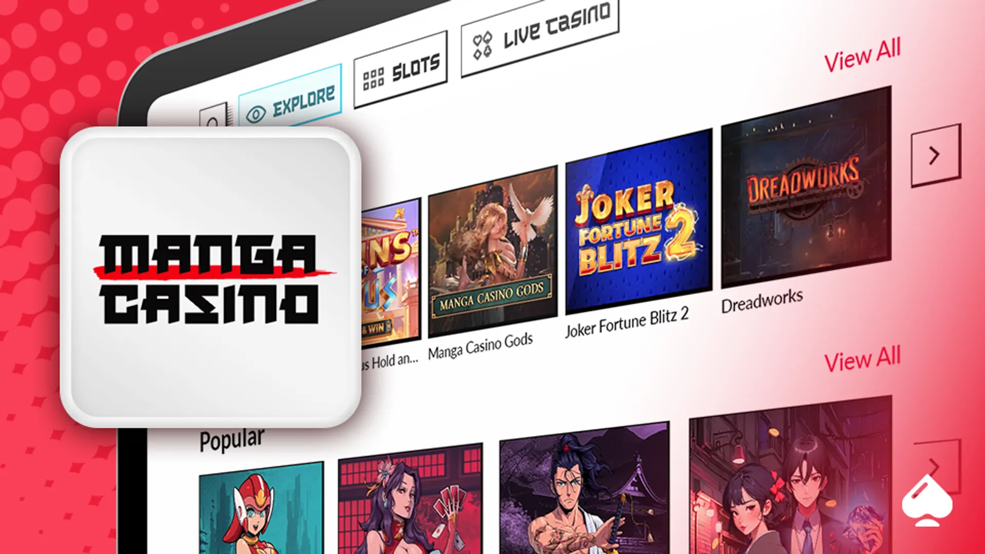 Manga Casino banner