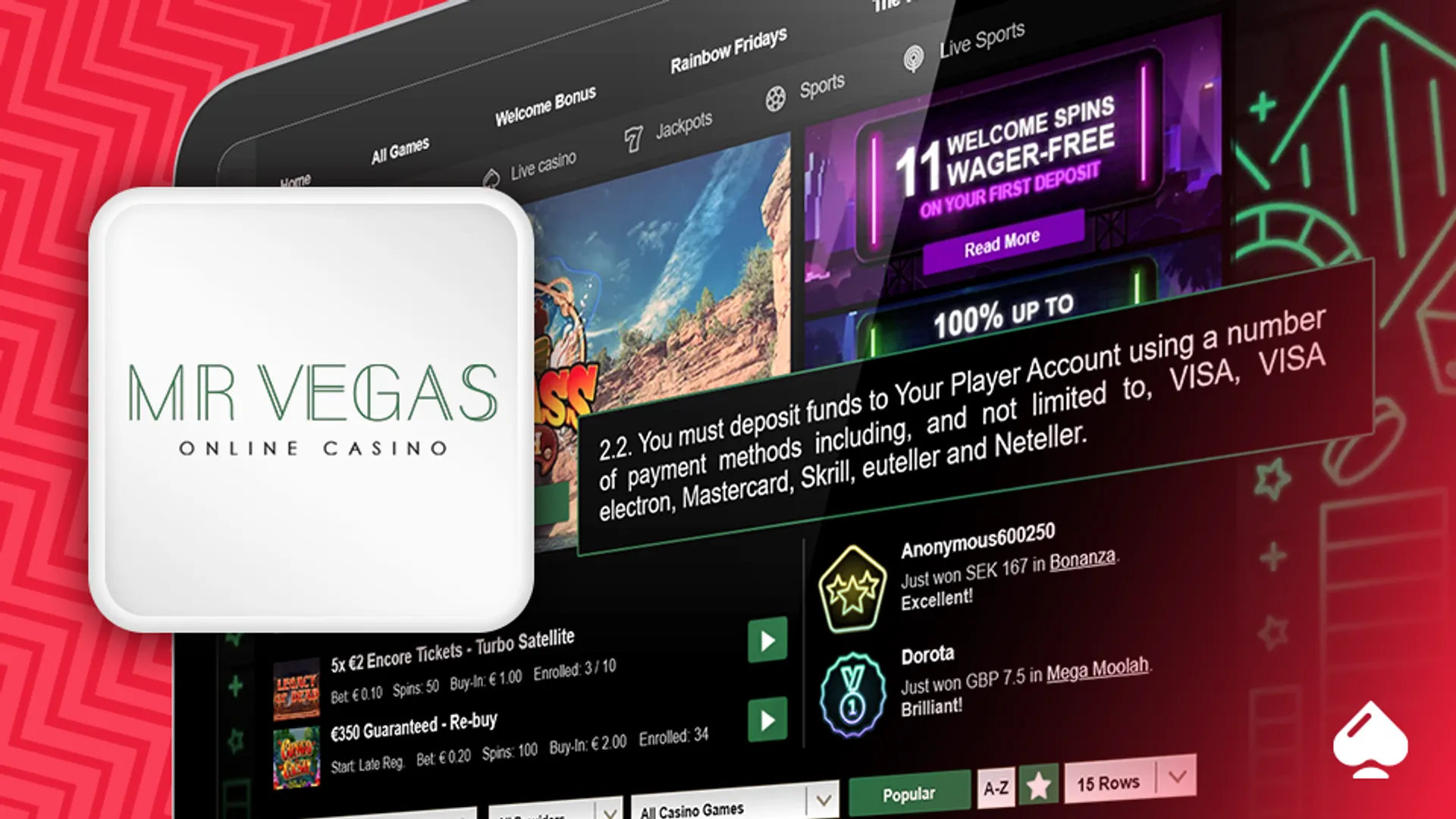 Mr Vegas - Fast payout casinos