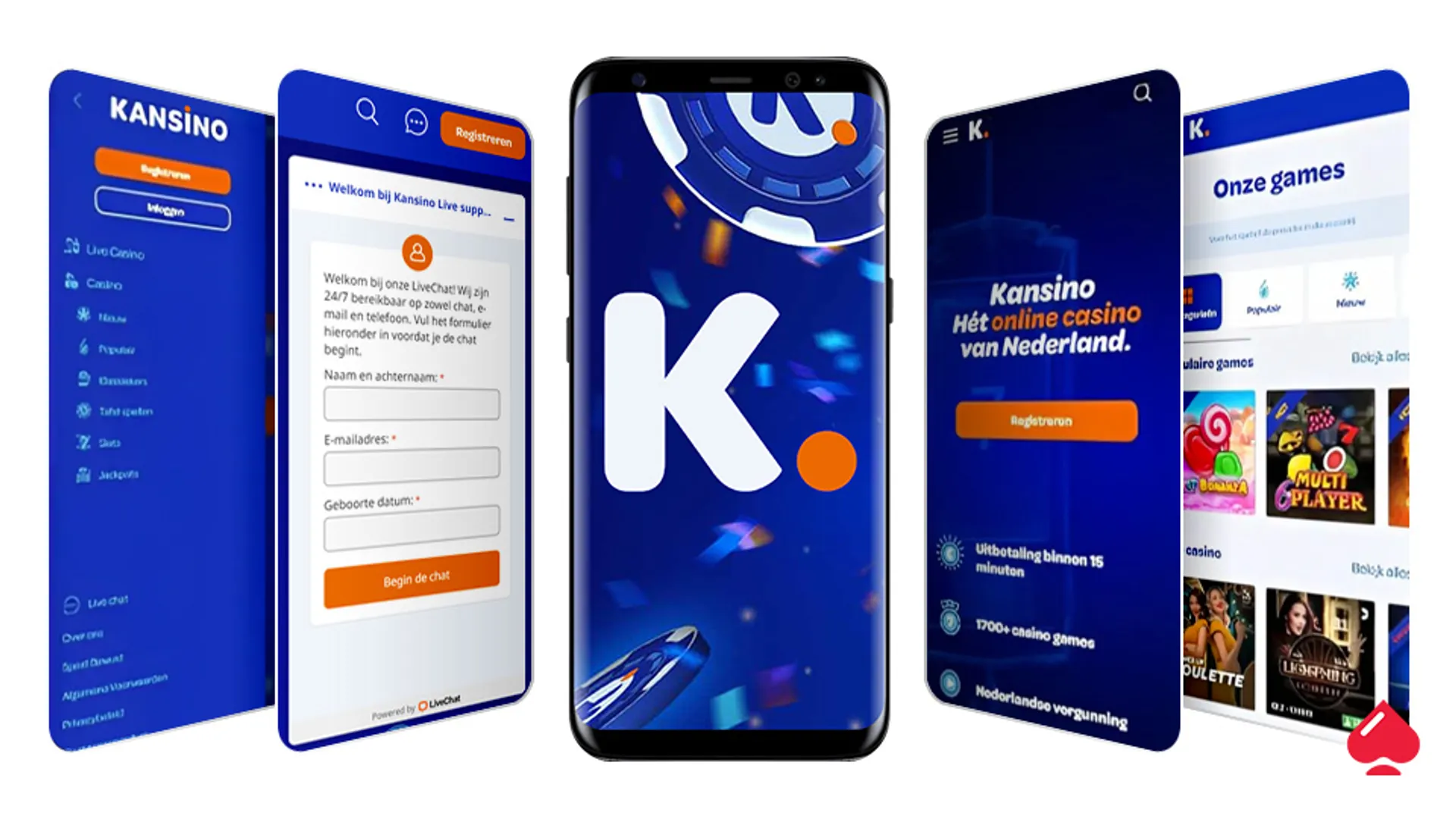 Kansino spelen via mobiel