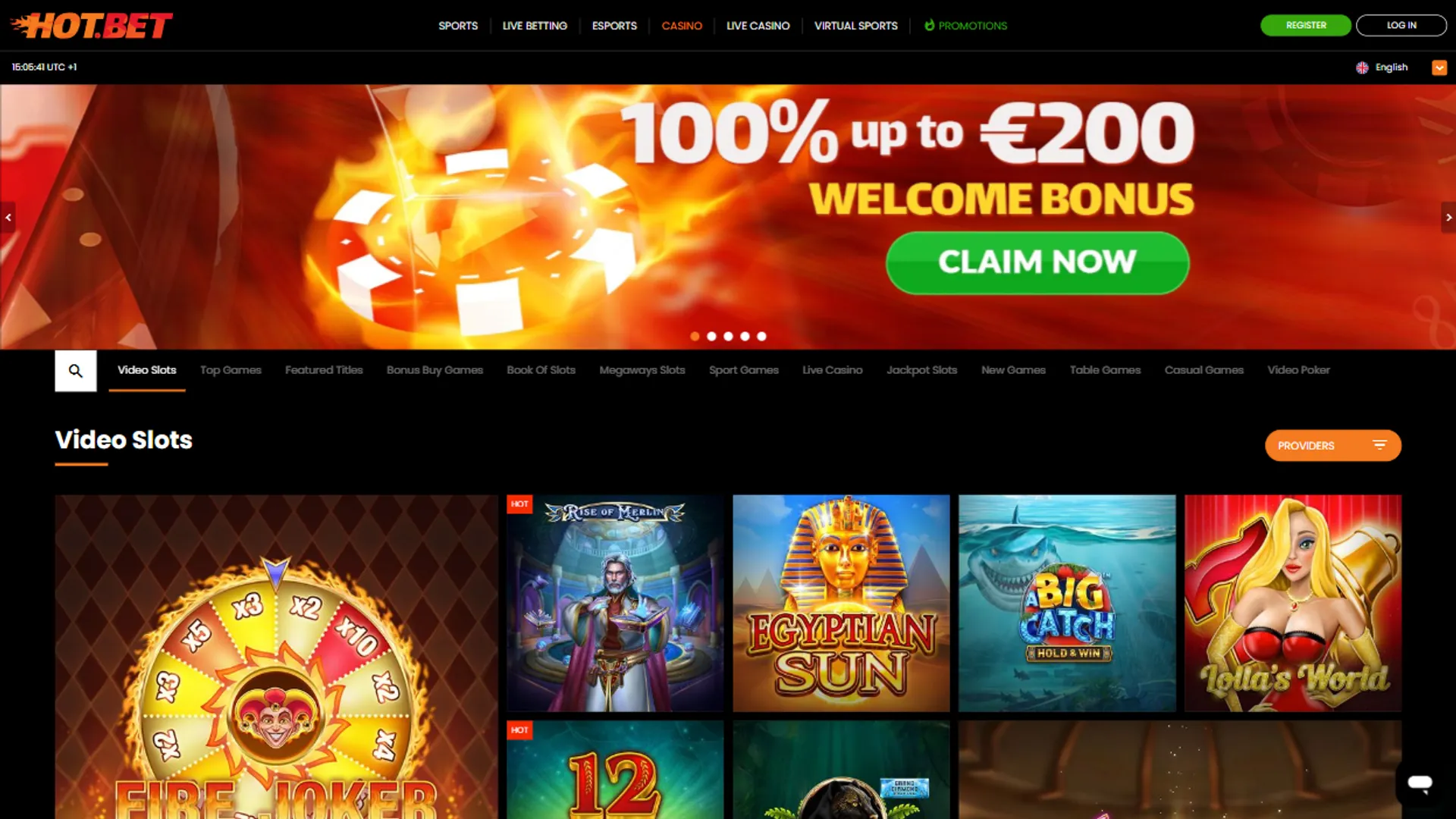 hotbet illustration of the homepage