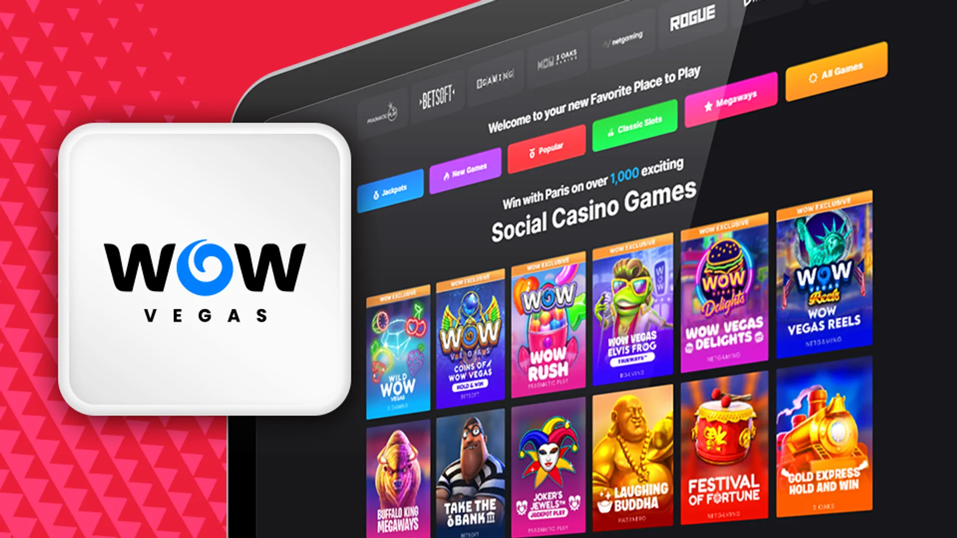 WOW Vegas Best Sweepstakes casino for game selection