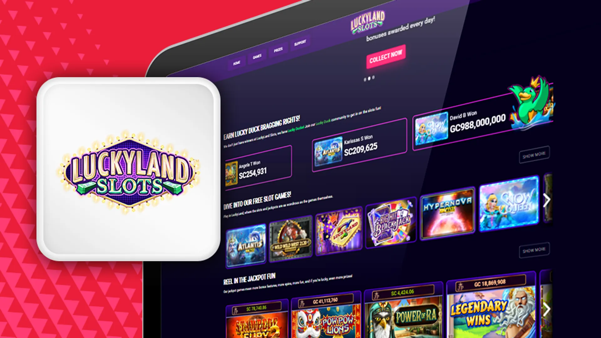 Luckyland Best Sweepstakes casino for mobile players