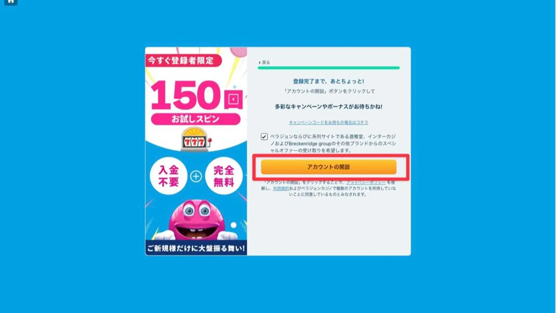 すべての情報は、後で提出する本人確認書類と必ず一致させましょう。