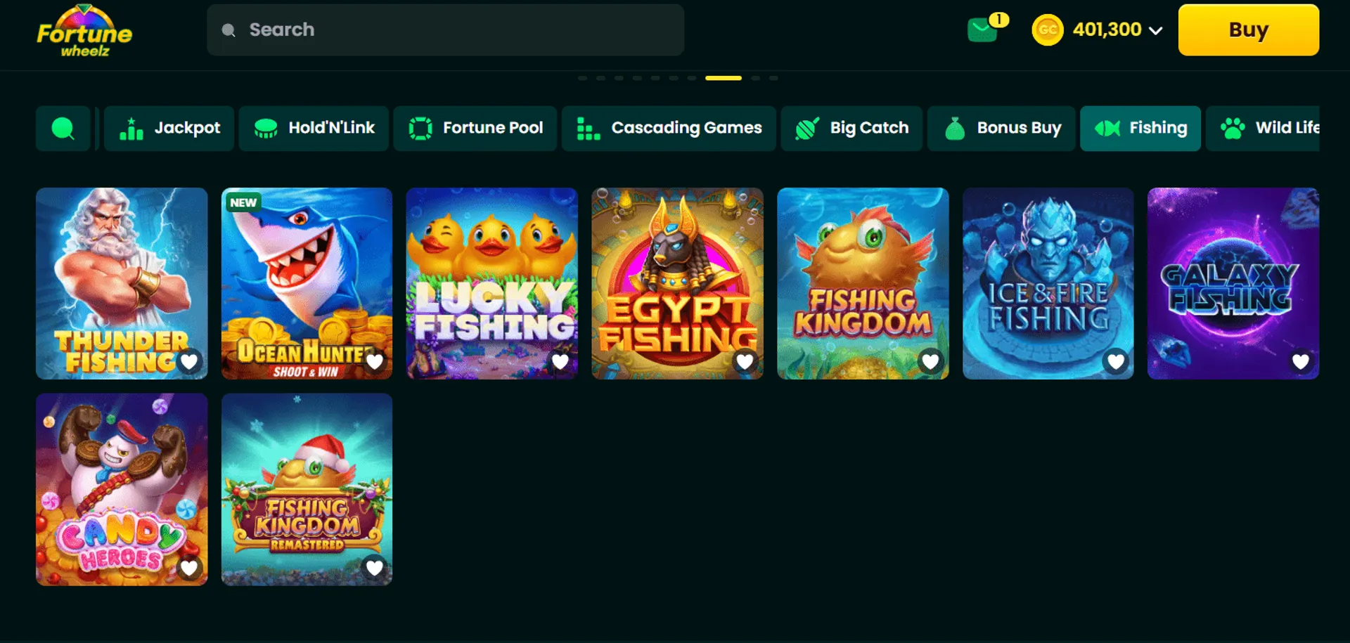 Fortune Wheelz Fishing Games