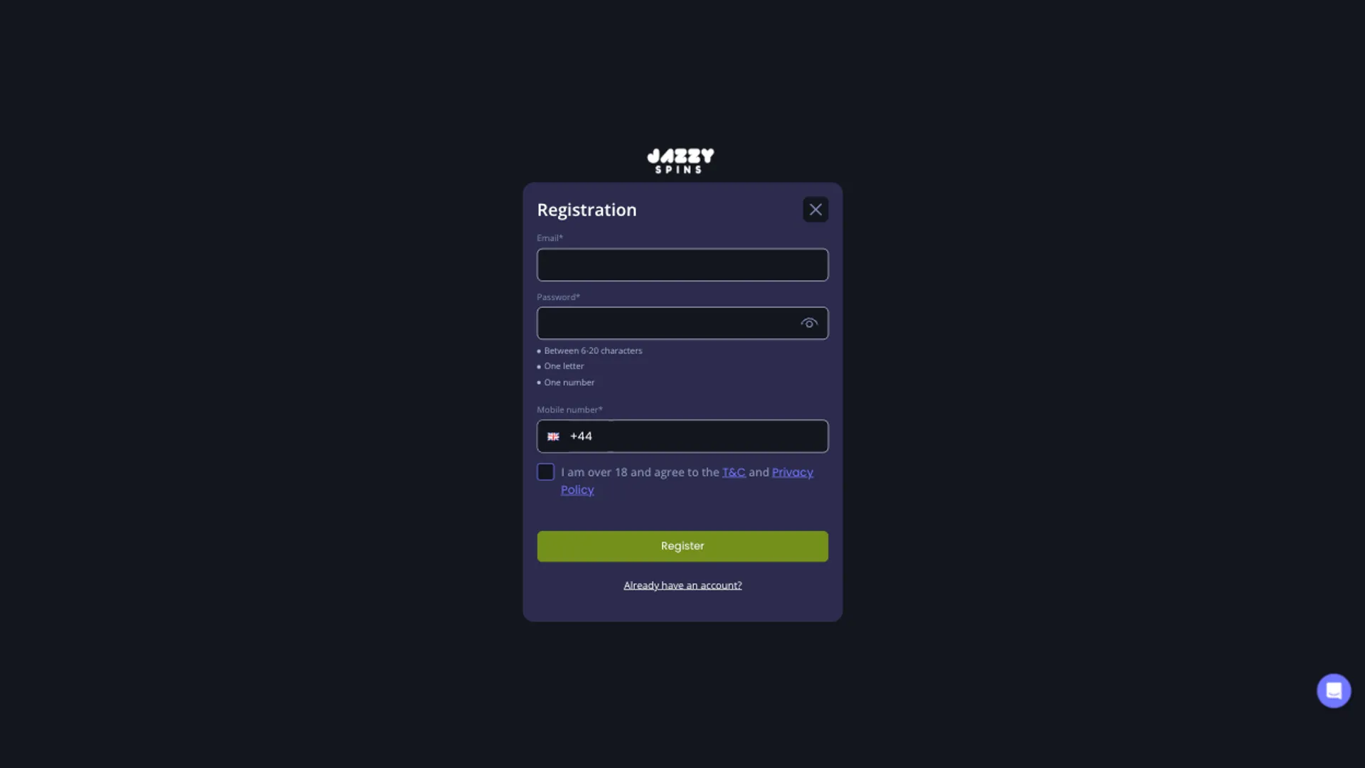 Jazzy Spins Registration