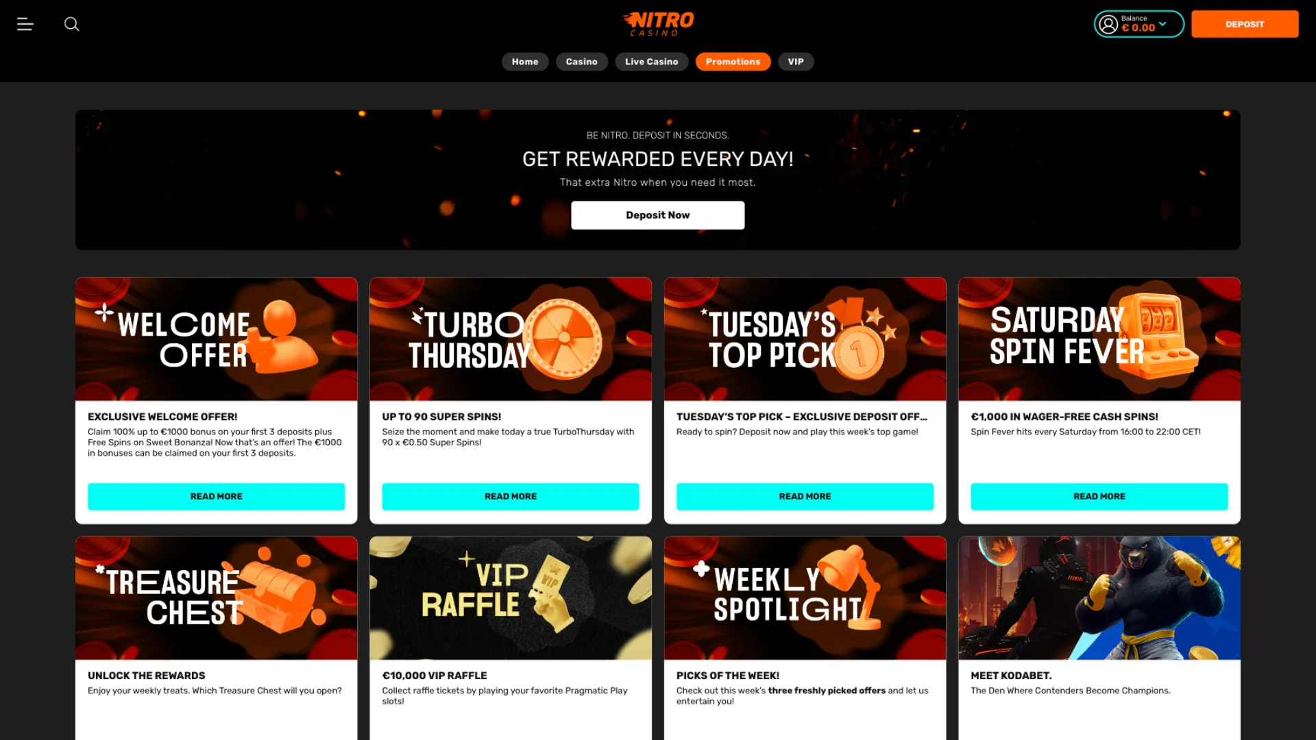 NitroCasino unique features