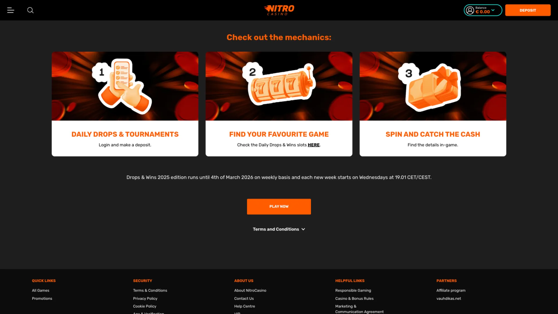 NitroCasino Features