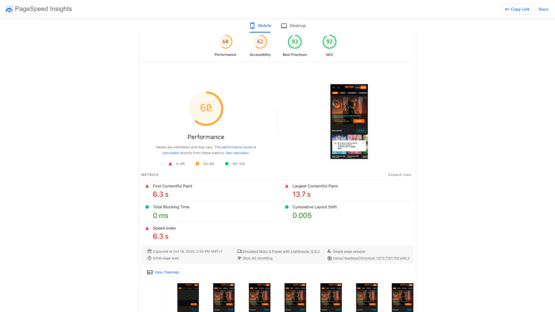 NitroCasino on mobile