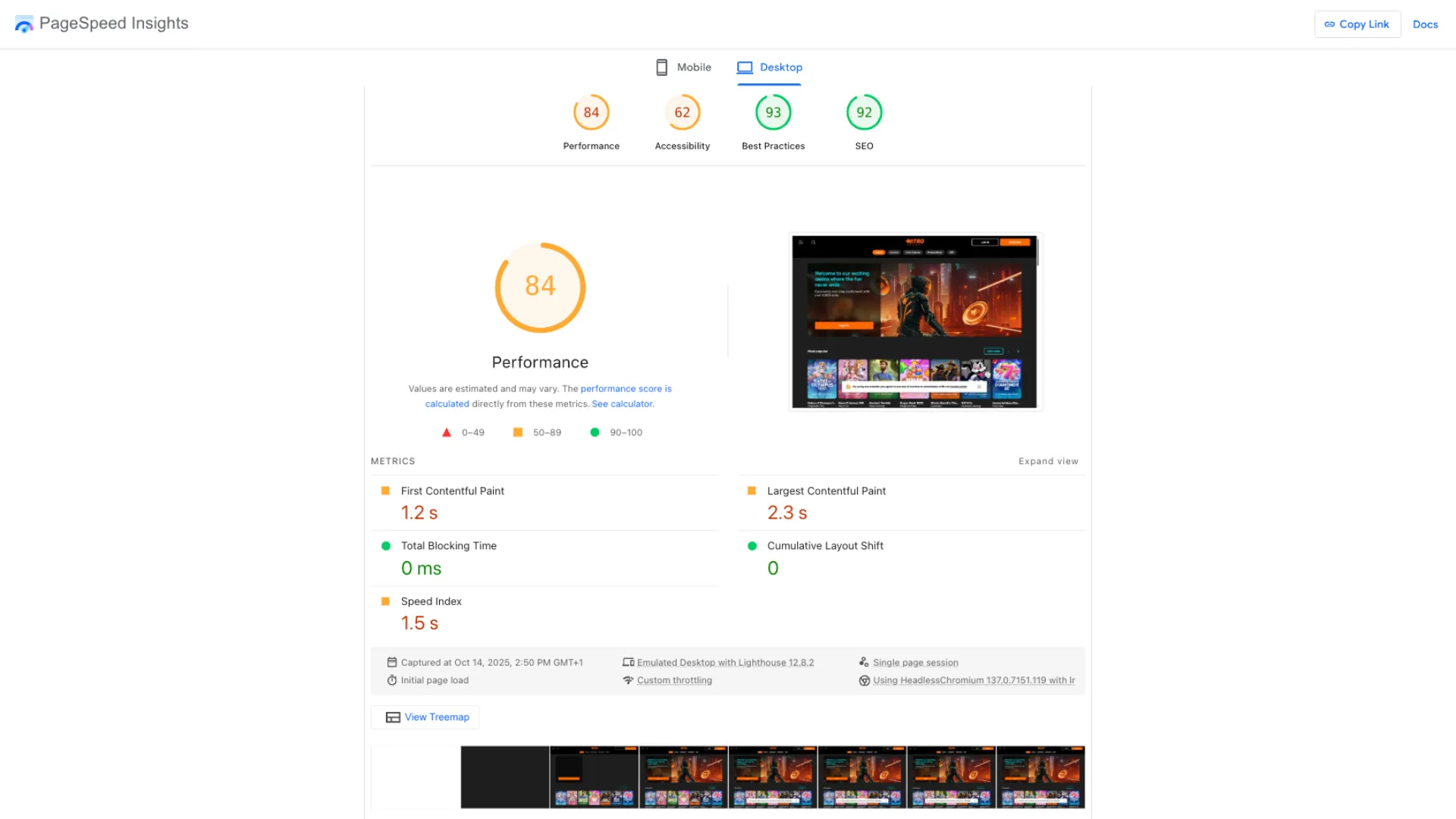 User experience and site performance