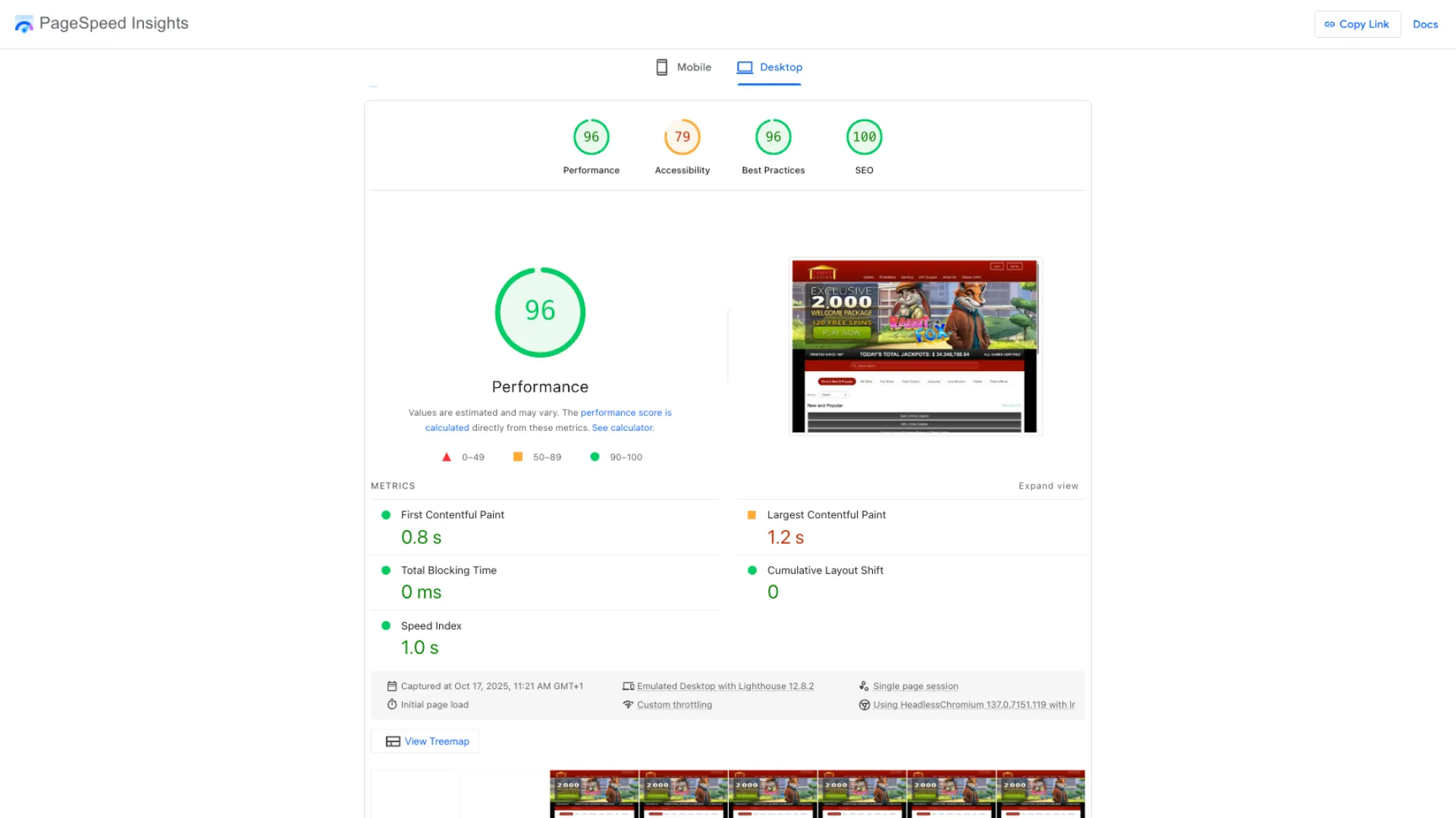 User experience and site performance