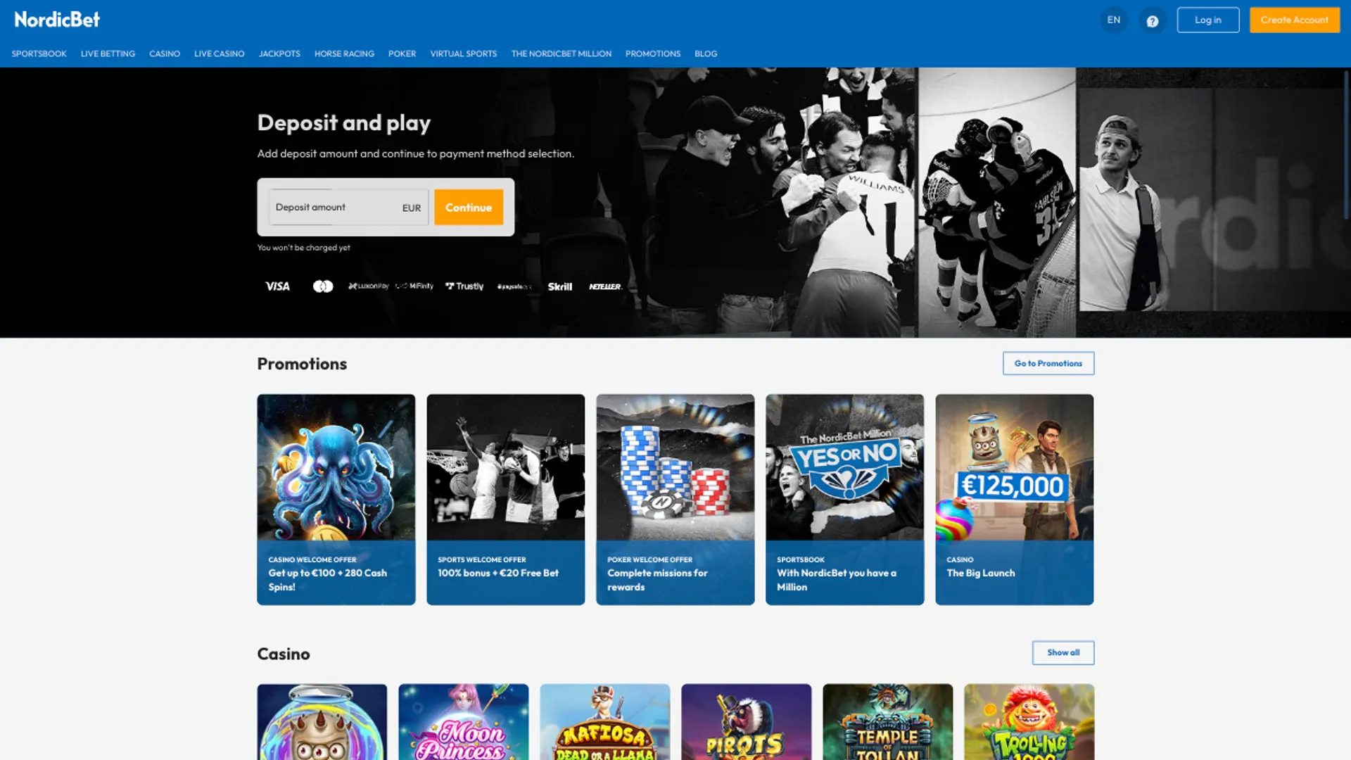 NordicBet sign up process