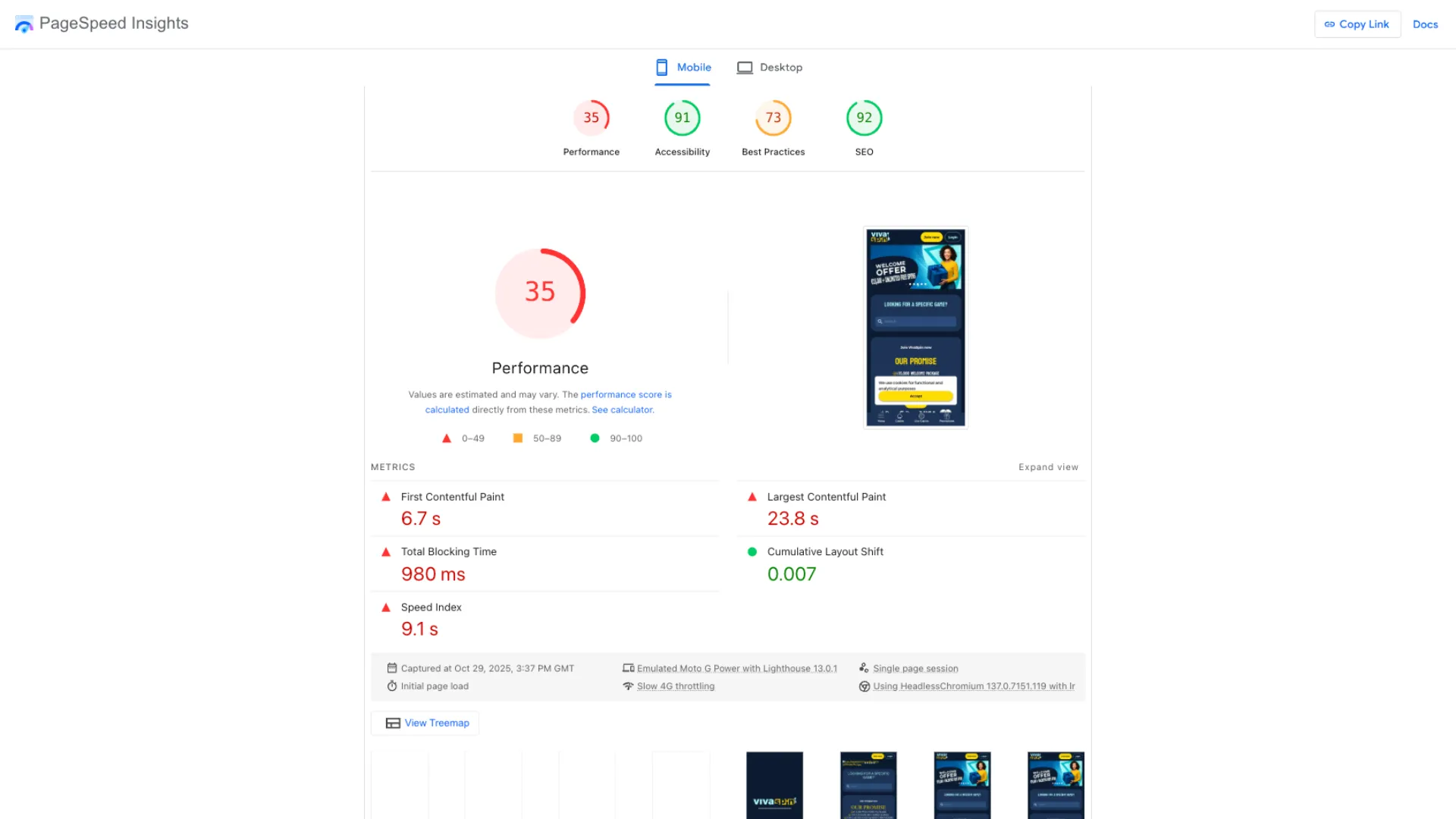 Mobile version VivaSpin