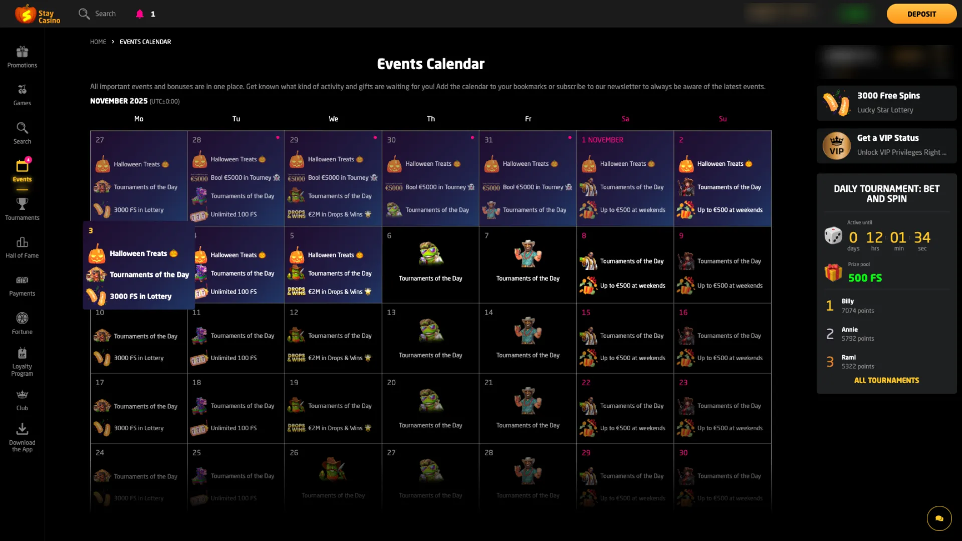 Events at StayCasino