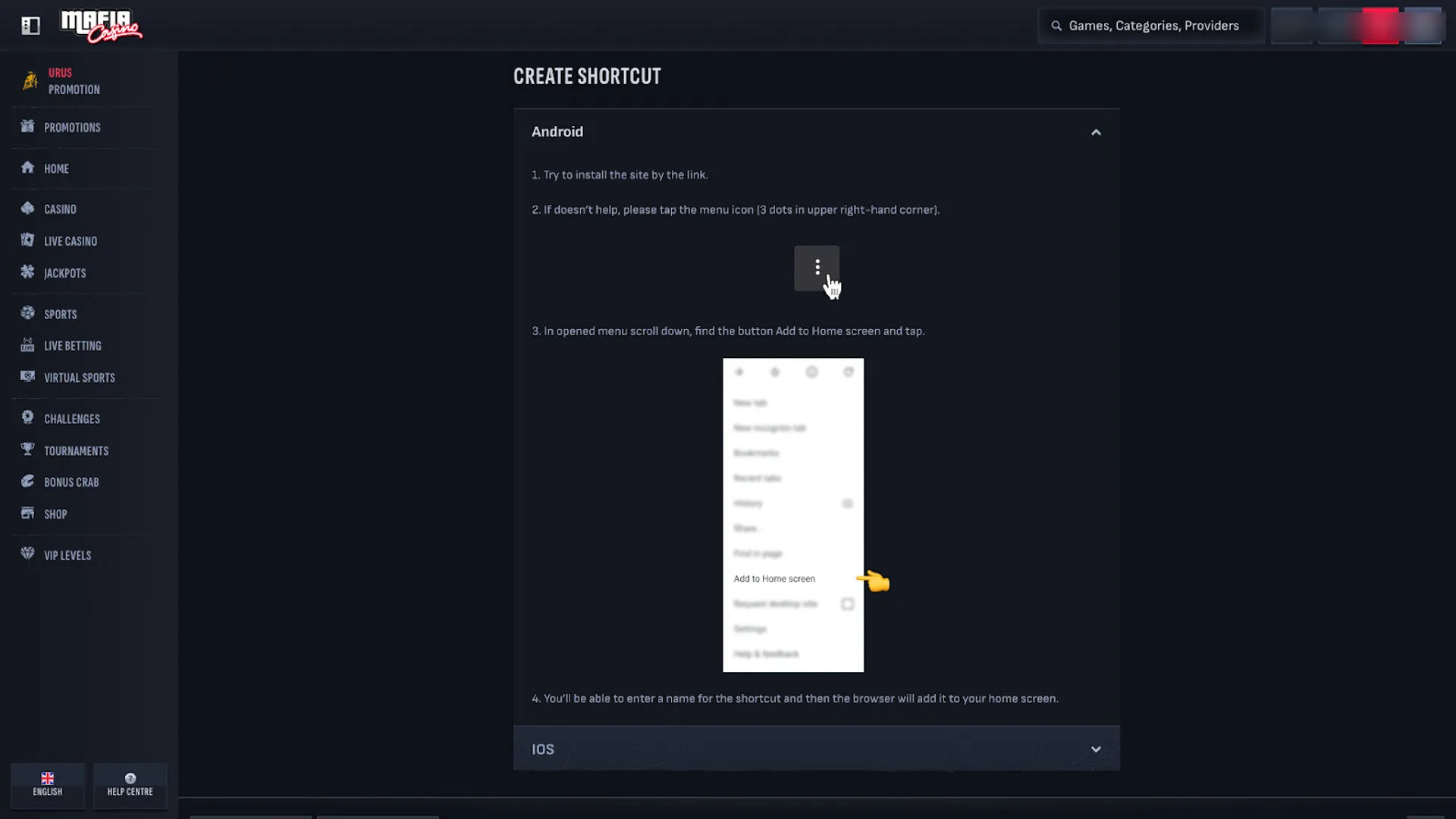 Mafia casino on mobile