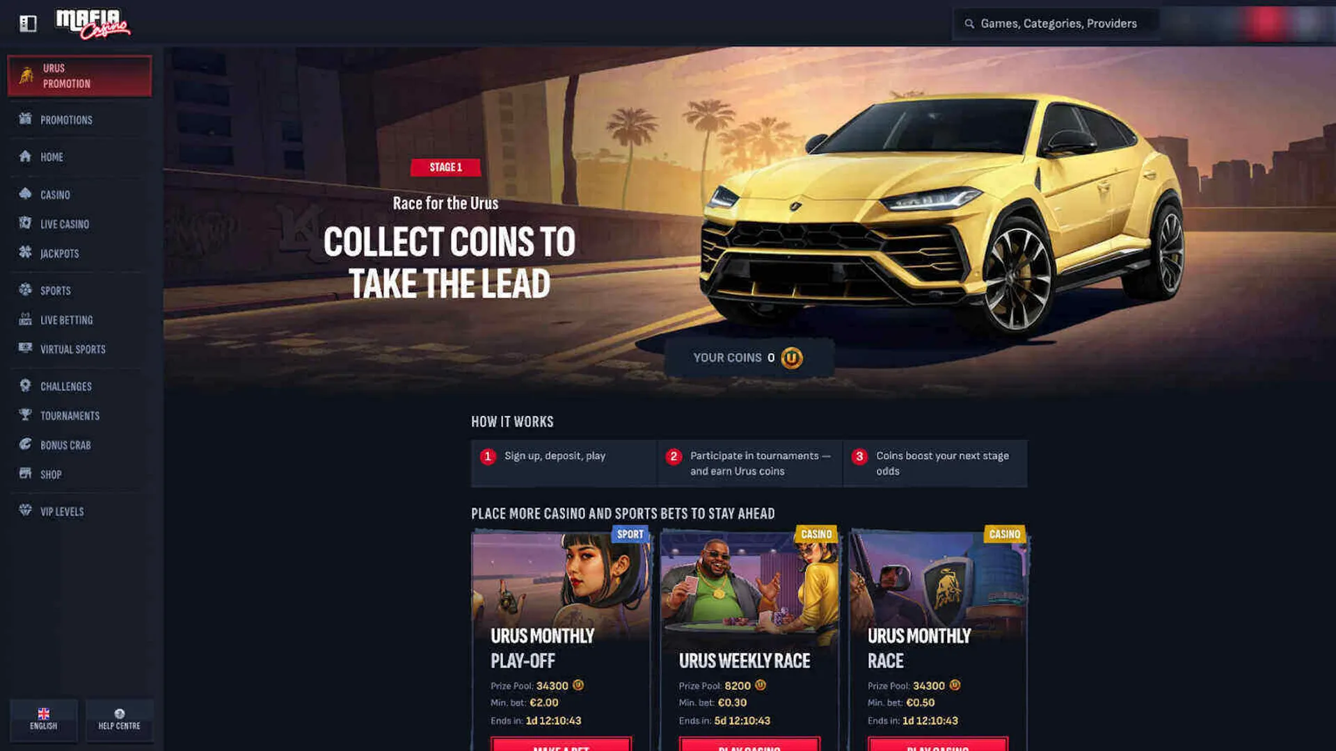 Mafia casino unique features